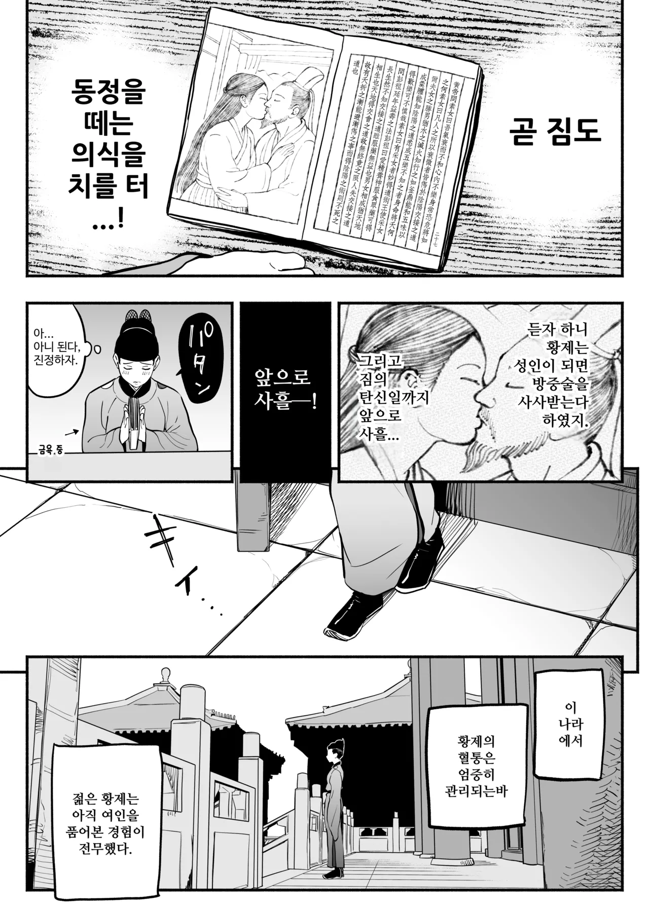 [Sakuranbo Nouen (Kondo Yume)] 황제의 지도역 -쿨한 궁녀의 동정떼기 아기 만들기 지도- image number 9