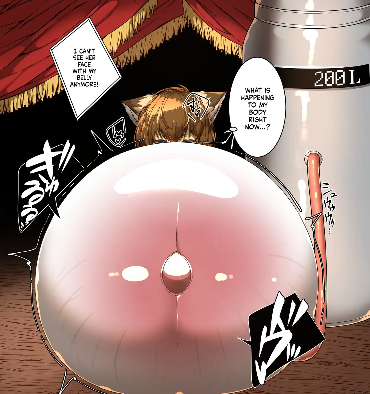 [Tach8] At the Bloated Belly Auction, the female beast girl gets inflated until she fills the entire venue 🦊 图片编号 14