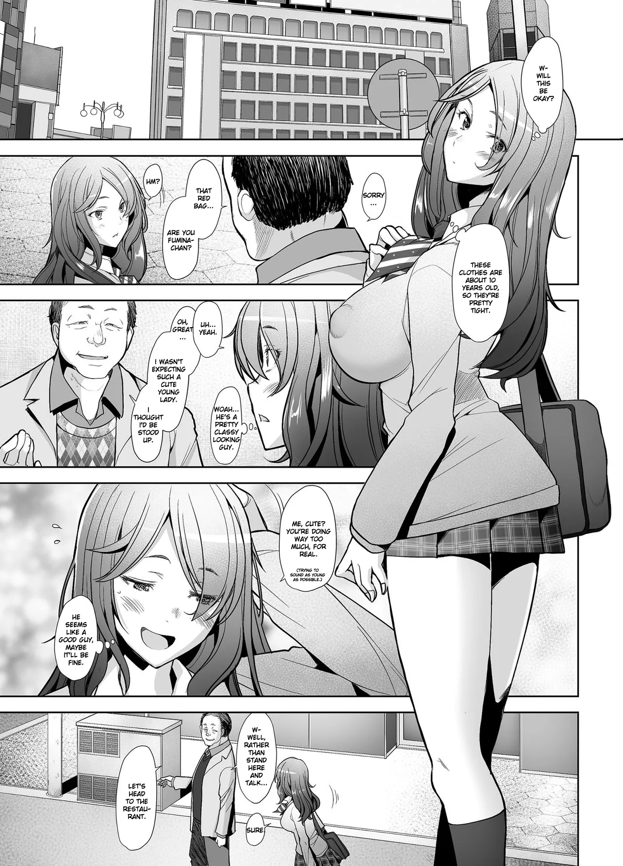 [Kohakutei (Sakai Hamachi)] Papakatsu Shitara Namahame Sareta Wakazuma JK Hensou Hen | The Young Wife Who Got Fucked Raw After Trying Sugar Dating: High School Girl Disguise Arc [English] [Ruru Scanlations] [Digital] изображение № 6