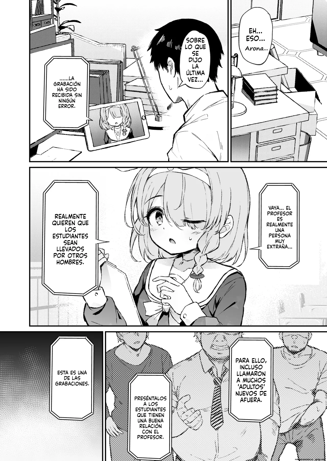 [Hiiro no Kenkyuushitsu (Hitoi)][Español] Yuuka Netorase → Netorare Hon (Blue Archive) Bildnummer 2