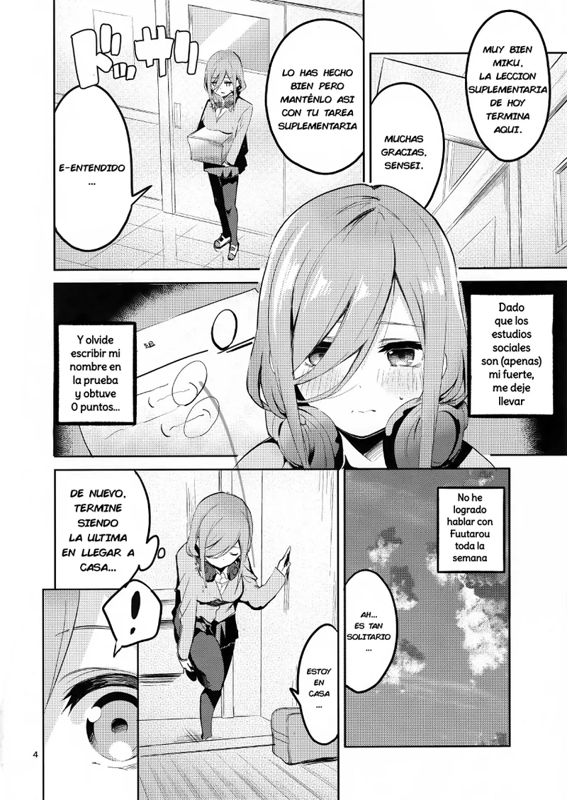 (C96) [Circle-FIORE (Ekakibit)] Miku no Baai｜La Situación de Miku (Gotoubun no Hanayome) [Spanish] [OtaGal Scanlation] Bildnummer 3