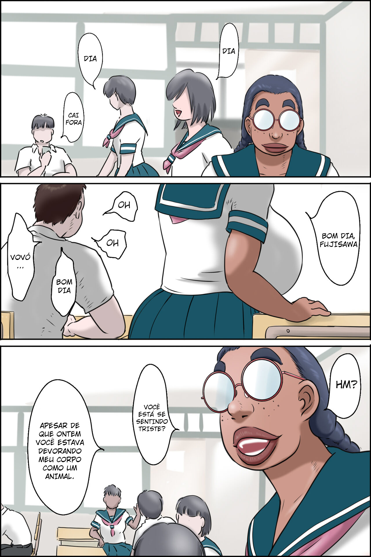 [Zenmai Kourogi] Tokunou Oba-chan Joshi -Kounai Seikou Hen- | Vovó Garota -Sexo na Escola- [Portuguese-BR] [Ican] Bildnummer 3