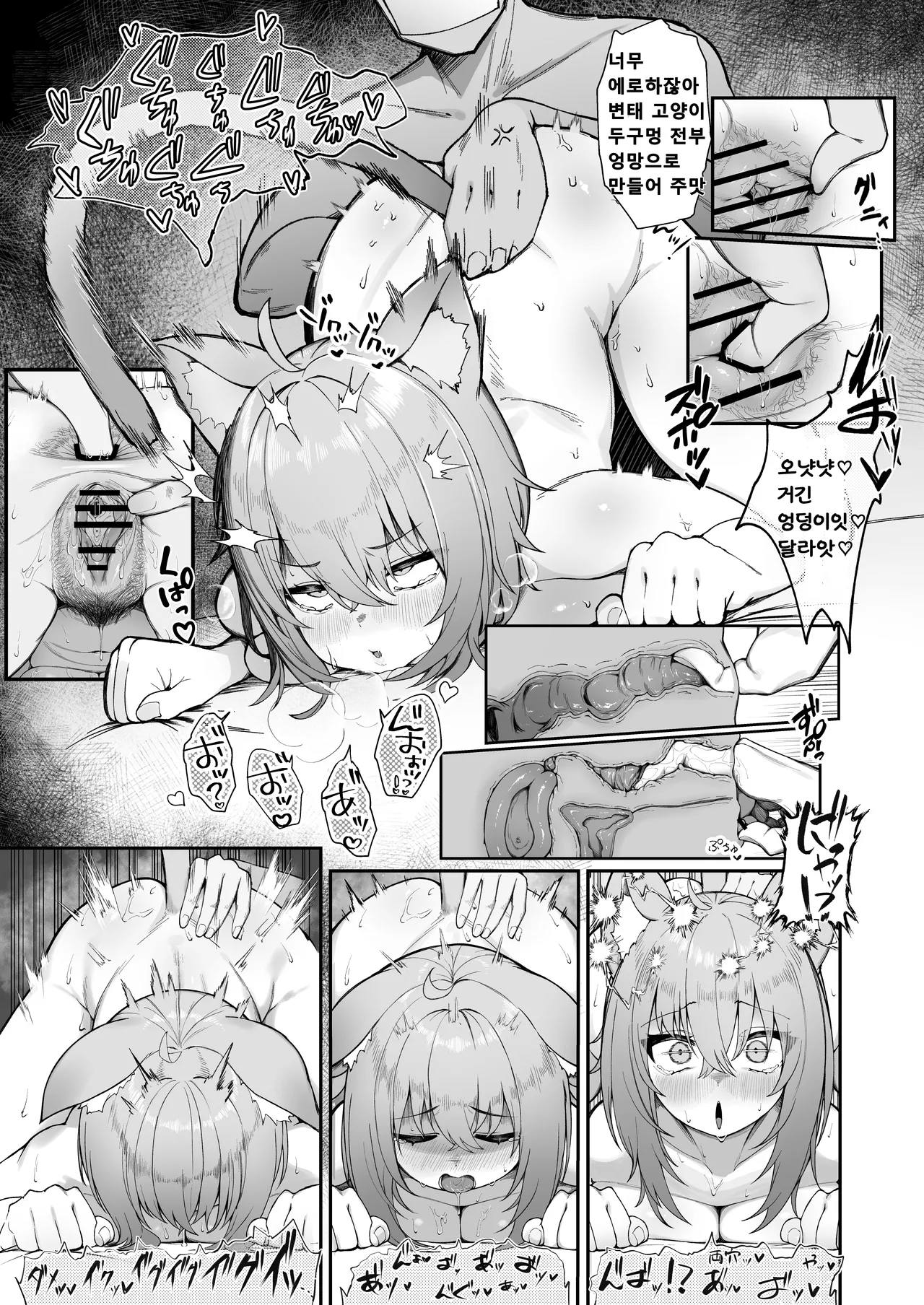 [Shio Hitotsumami (Ajisio)] Hatsujo! Dosukebe Neko Taiji (Nekomata Okayu)  [Korean] [LIMITE] [Digital] 이미지 번호 12