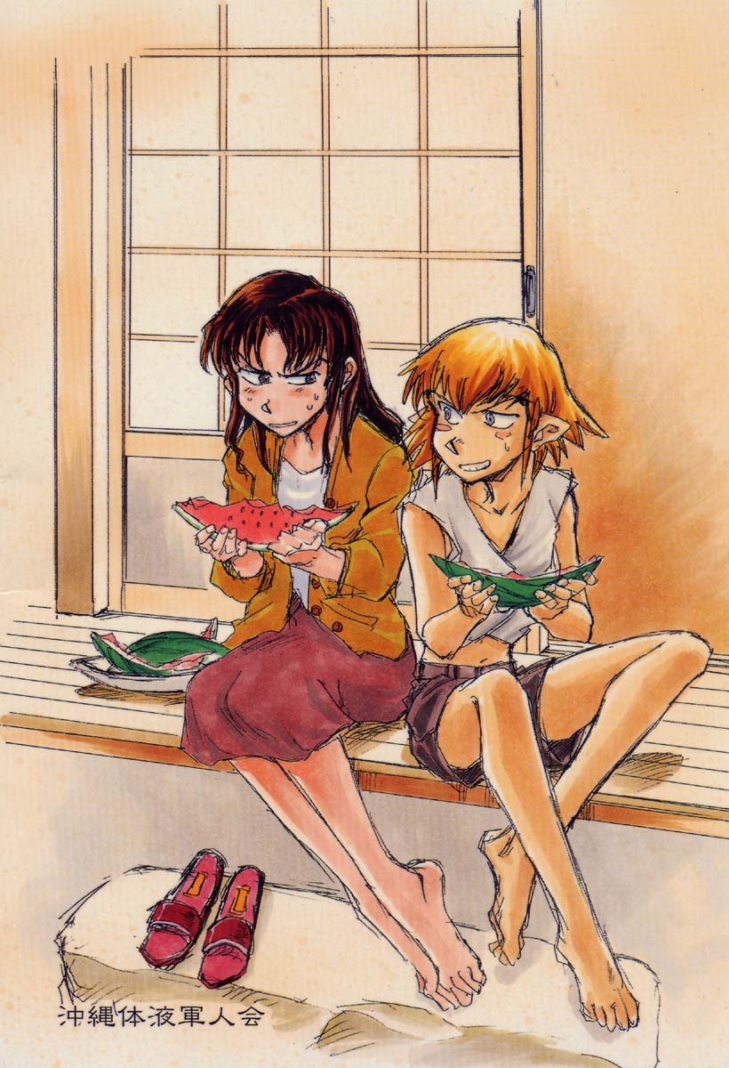 [Okinawa Taieki Gunjinkai(Yasunaga Kouichirou)] Suika ha kawa ga sukerumade [English] [Kuraudo] изображение № 27