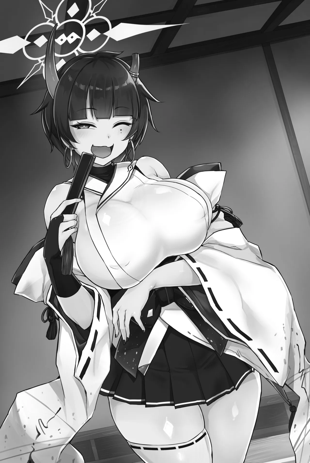 [seikonjirushi (Sucota)] Niyaniya Kao ga Torokeru made Pakopako suru Hanashi (Blue Archive) [Chinese] [Digital] 2eme image