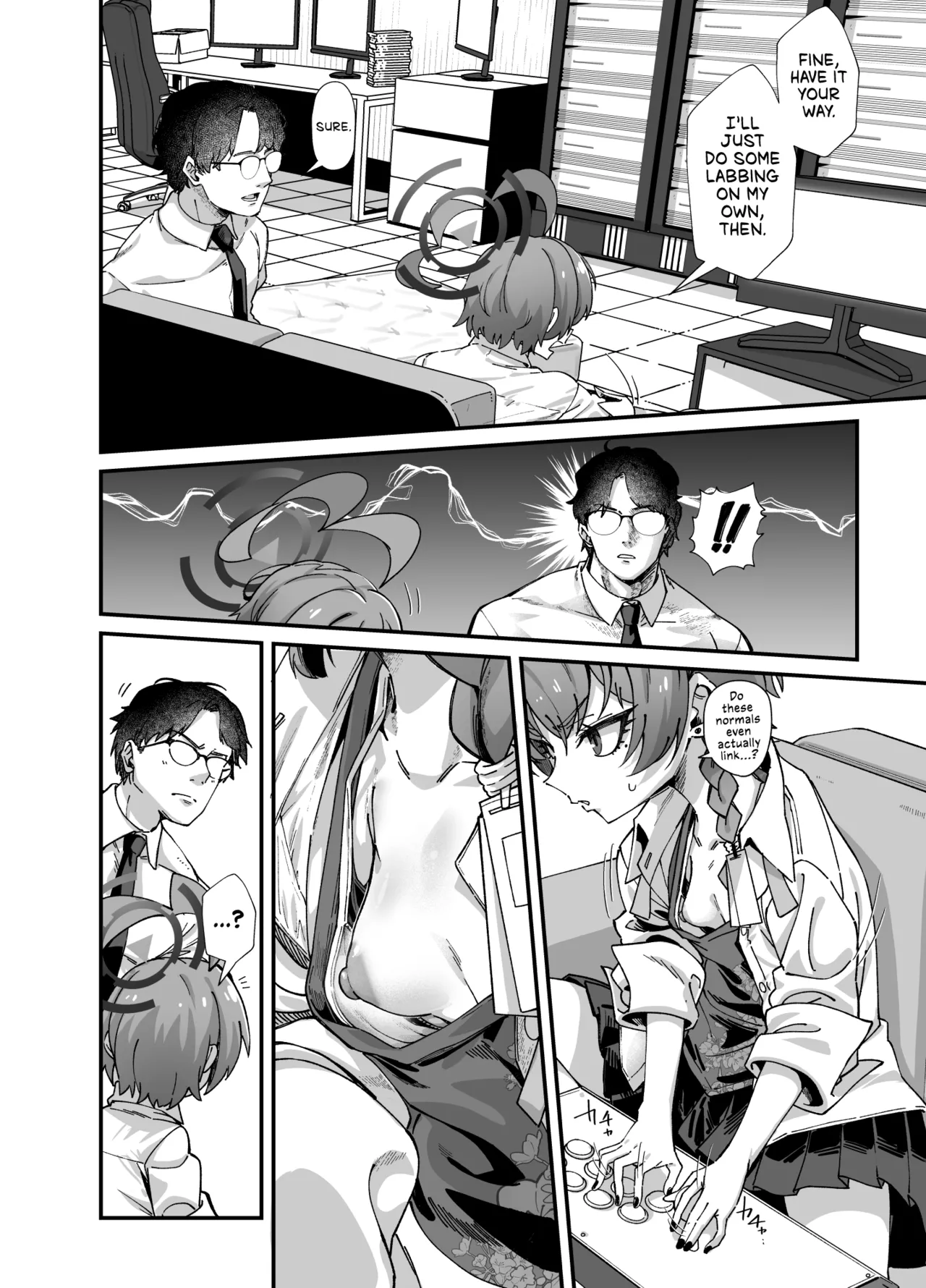 [Mori no Michi (Mori Sinrisk)] MILLENNIUM SEXPO ~Neru to Rio to Safe House de Mechakucha Sukebesuru Hen ~ | MILLENIUM SEXPO ~Getting Down and Dirty at the Safehouse with Neru and Rio~ (Blue Archive) [English] [head empty] [Digital] image number 4