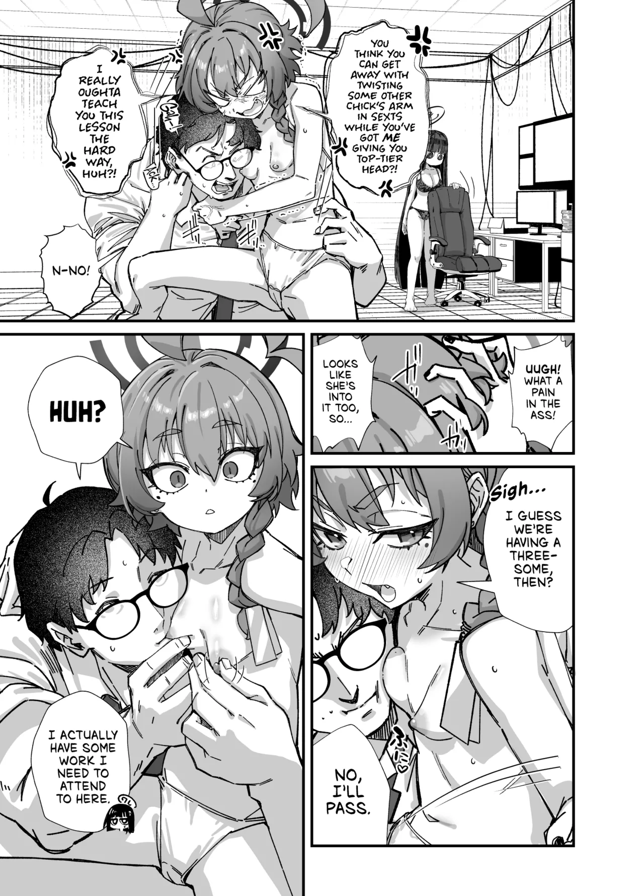 [Mori no Michi (Mori Sinrisk)] MILLENNIUM SEXPO ~Neru to Rio to Safe House de Mechakucha Sukebesuru Hen ~ | MILLENIUM SEXPO ~Getting Down and Dirty at the Safehouse with Neru and Rio~ (Blue Archive) [English] [head empty] [Digital] image number 19