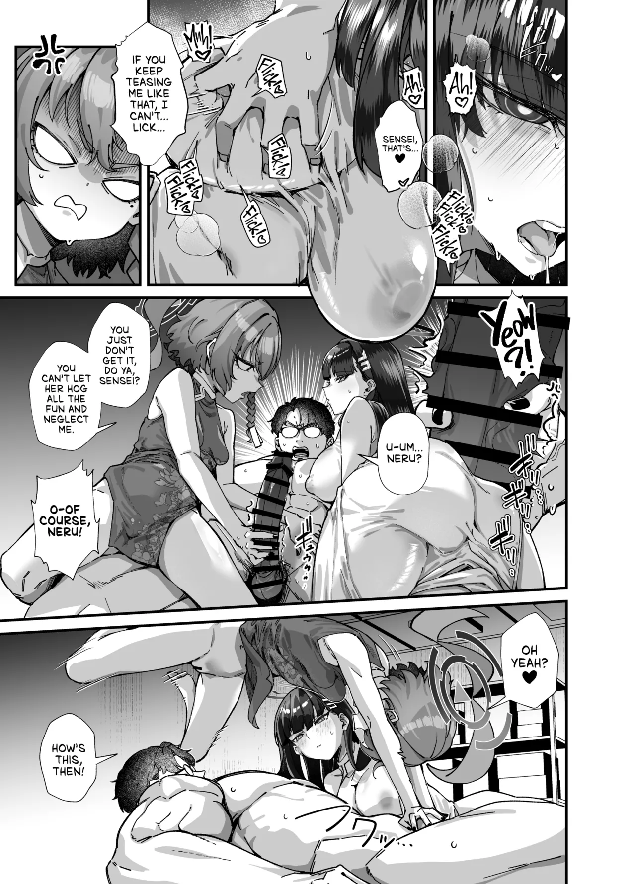 [Mori no Michi (Mori Sinrisk)] MILLENNIUM SEXPO ~Neru to Rio to Safe House de Mechakucha Sukebesuru Hen ~ | MILLENIUM SEXPO ~Getting Down and Dirty at the Safehouse with Neru and Rio~ (Blue Archive) [English] [head empty] [Digital] image number 55