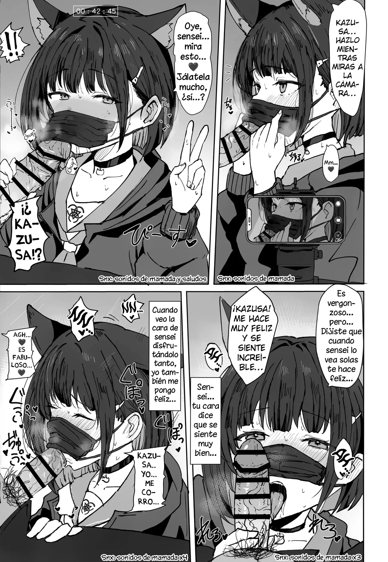 (C105) [Marcapaginas (Gasuba Ana)] Kazusa Drip | Video de Kazusa (Blue Archive) [Spanish] [La Legión Fantasma] Bildnummer 8