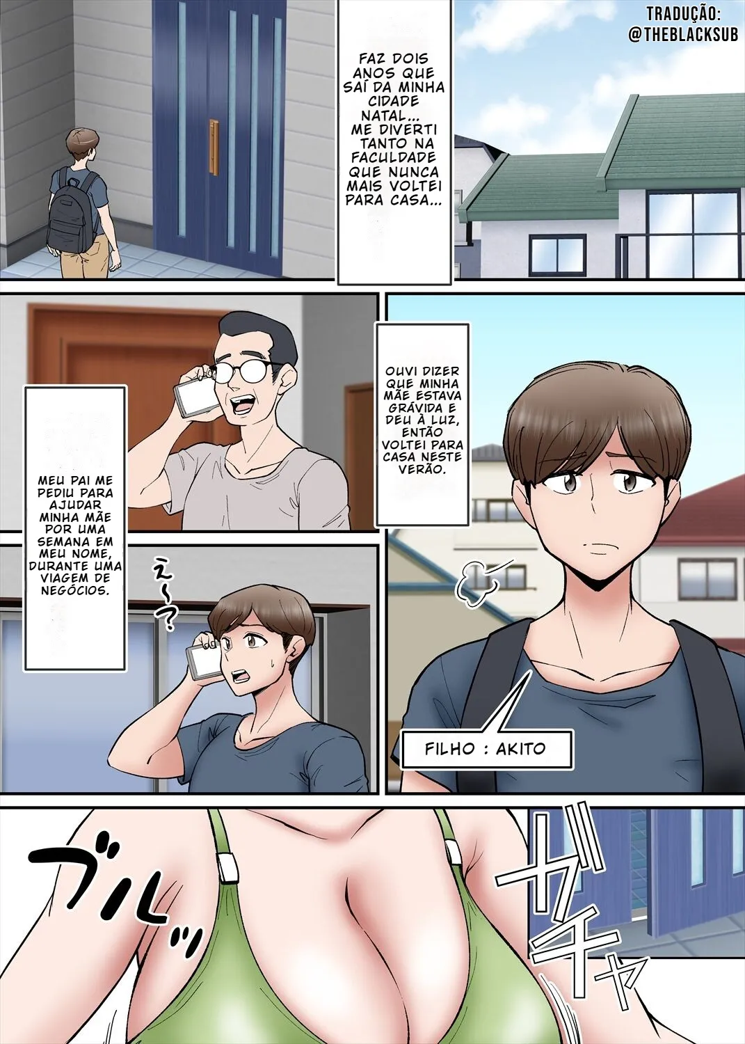 [Nobishiro] Haha no Sango Oppai ni Miserarete [Portuguese-BR] [BLACKSUB] изображение № 2