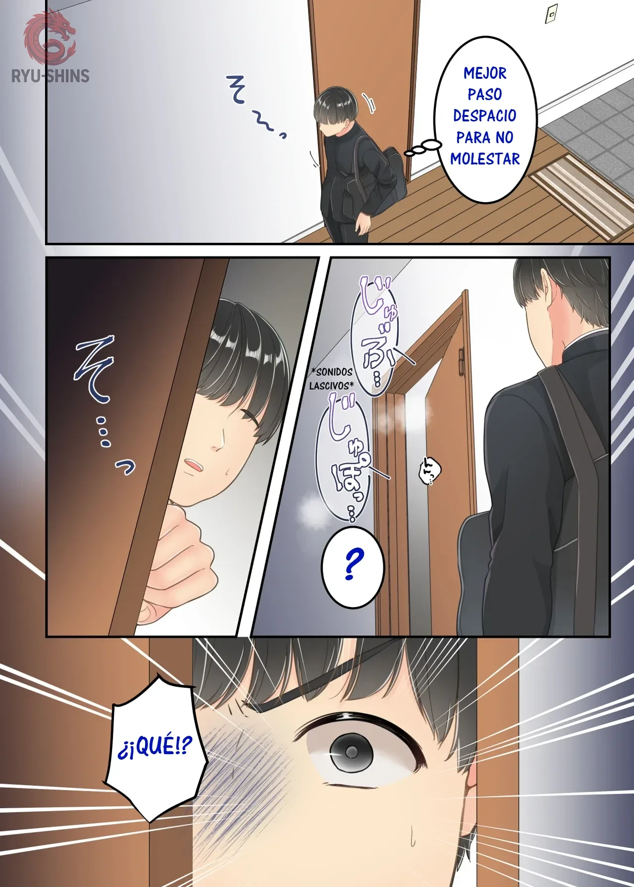 [Yuriko Club] Furin shita hahaoya o musuko ga seisai suru hanashi｜Una historia sobre un hijo que castiga a su madre infiel. [Spanish] [RYU-SHINS] 图片编号 9