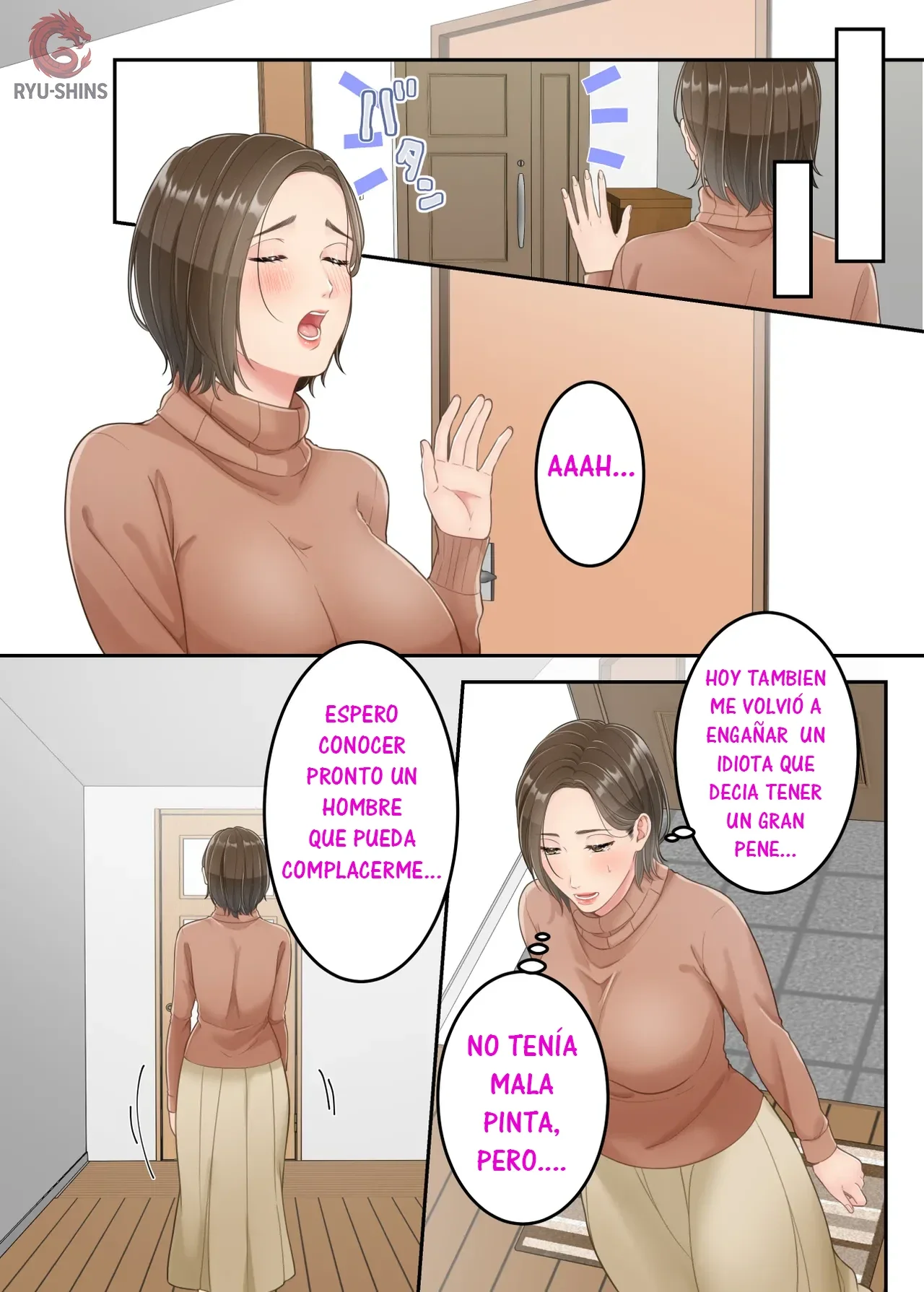 [Yuriko Club] Furin shita hahaoya o musuko ga seisai suru hanashi｜Una historia sobre un hijo que castiga a su madre infiel. [Spanish] [RYU-SHINS] 图片编号 20