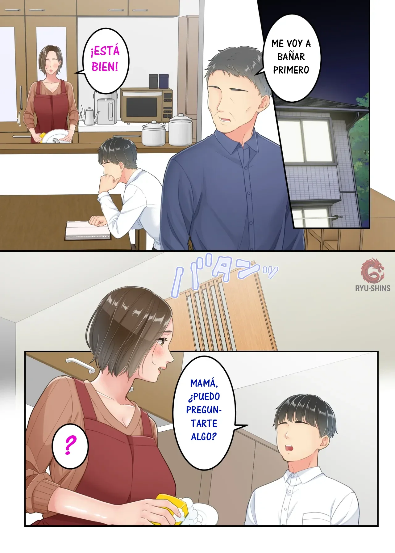 [Yuriko Club] Furin shita hahaoya o musuko ga seisai suru hanashi｜Una historia sobre un hijo que castiga a su madre infiel. [Spanish] [RYU-SHINS] 图片编号 21