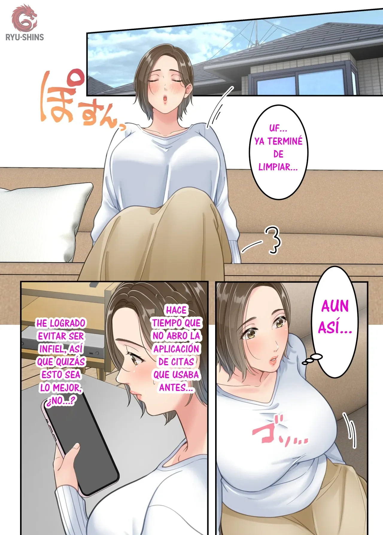 [Yuriko Club] Furin shita hahaoya o musuko ga seisai suru hanashi｜Una historia sobre un hijo que castiga a su madre infiel. [Spanish] [RYU-SHINS] 图片编号 51