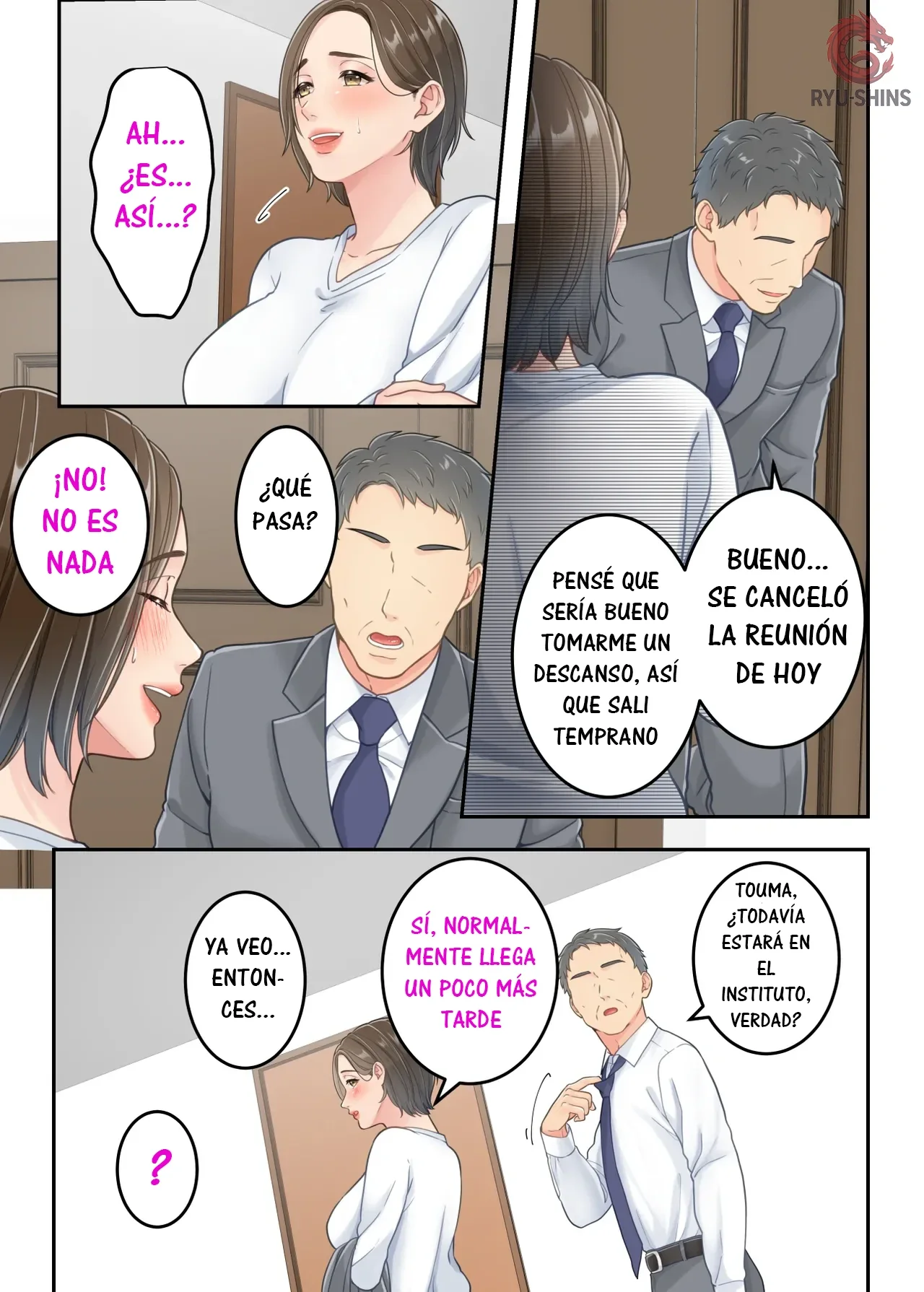 [Yuriko Club] Furin shita hahaoya o musuko ga seisai suru hanashi｜Una historia sobre un hijo que castiga a su madre infiel. [Spanish] [RYU-SHINS] 图片编号 55
