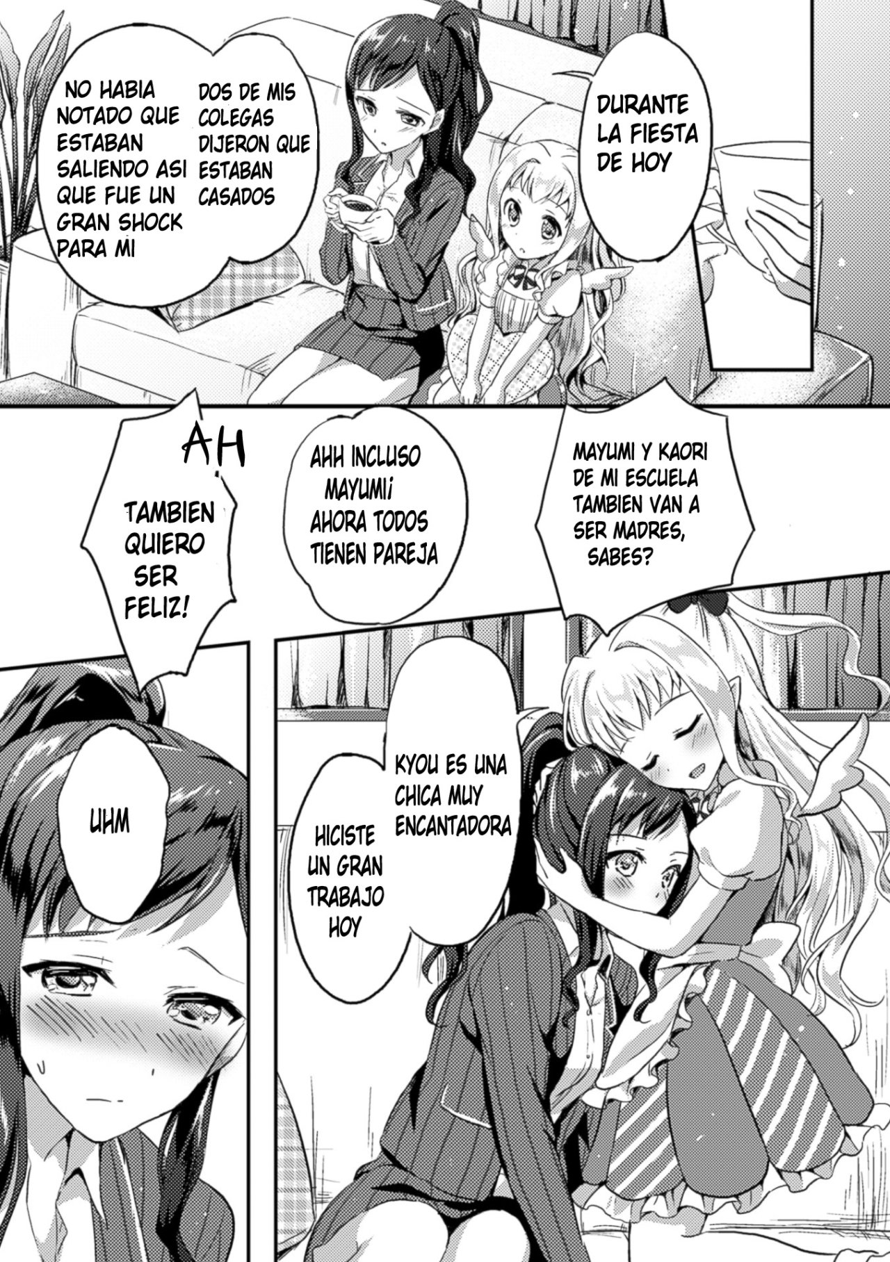 [Oimo] Negaigoto Hitotsu | Wish For One (2D Comic Magazine Yuri Ninshin Vol. 4) [Spanish] [Mugidanshi Fansub] [Digital] image number 2