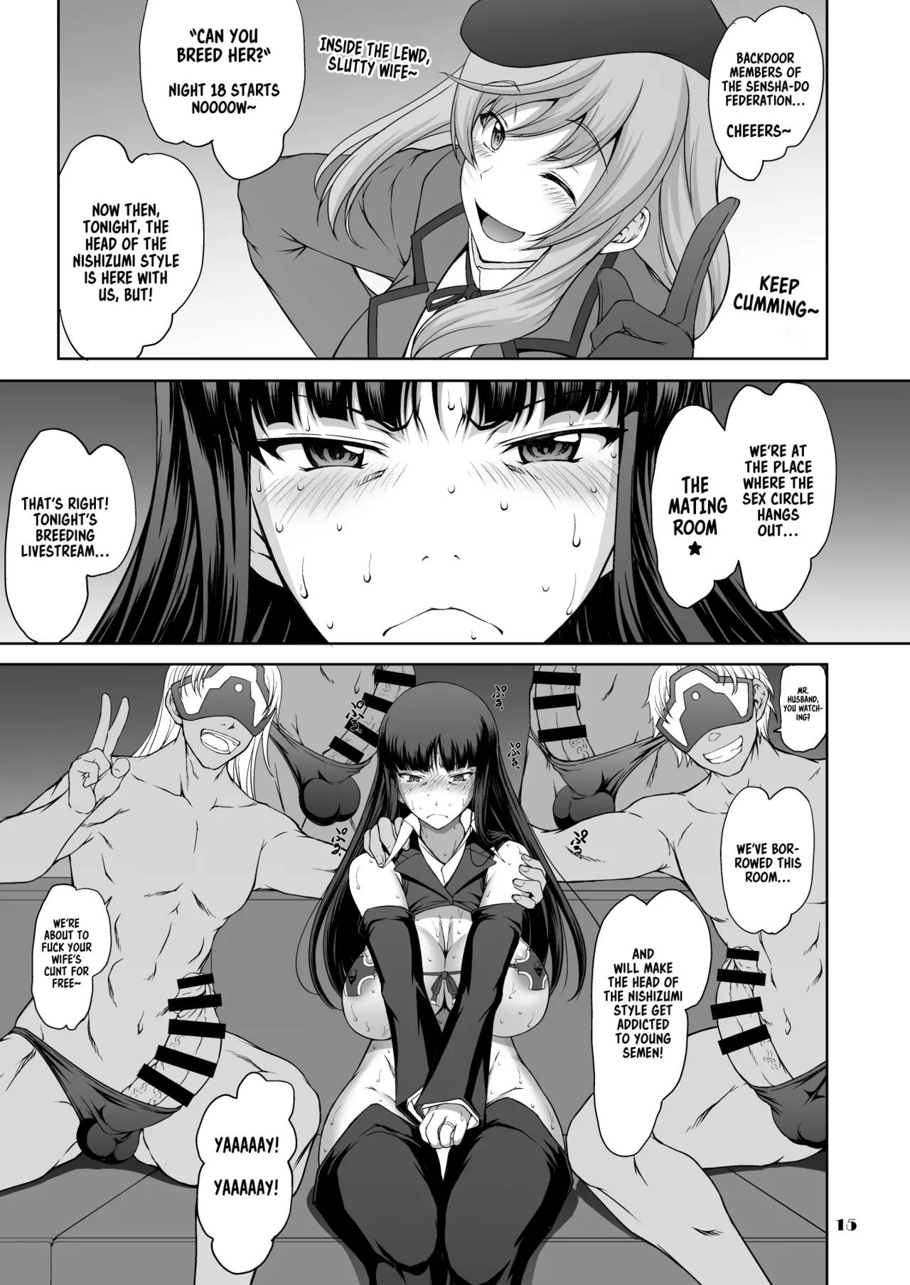 [Majimadou (Matou)] Iemoto no Hyakuya Taetara Soku Kaihou! Jikkyou Tanetsuke Namahaishin (Girls und Panzer) | Instant Freedom if The Head Survives For 100 Nights!! Live Commentary Breeding Livestream [English] [Sonarin迫] [Digital] изображение № 15