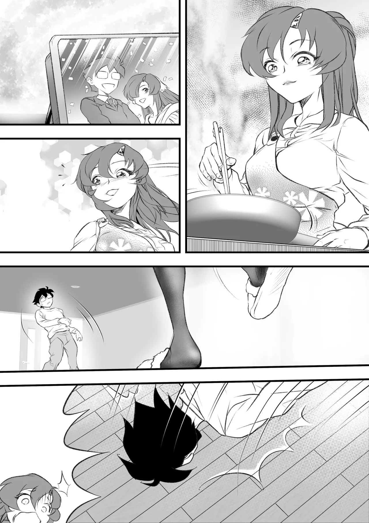 (Yakitoria) Kyonyuu no shinkon hitozuma-san, manga-ka danna no rensai keizoku no tame henshuuchou to torihiki shite NTR… imagen número 33