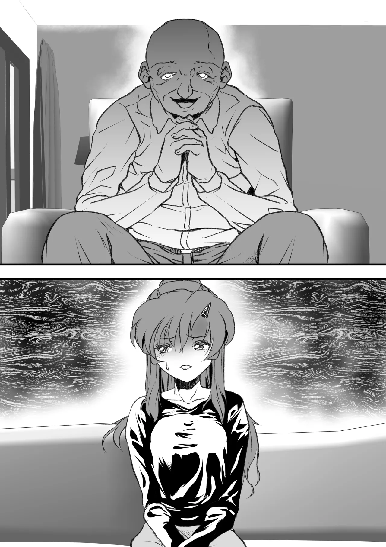 (Yakitoria) Kyonyuu no shinkon hitozuma-san, manga-ka danna no rensai keizoku no tame henshuuchou to torihiki shite NTR… imagen número 35