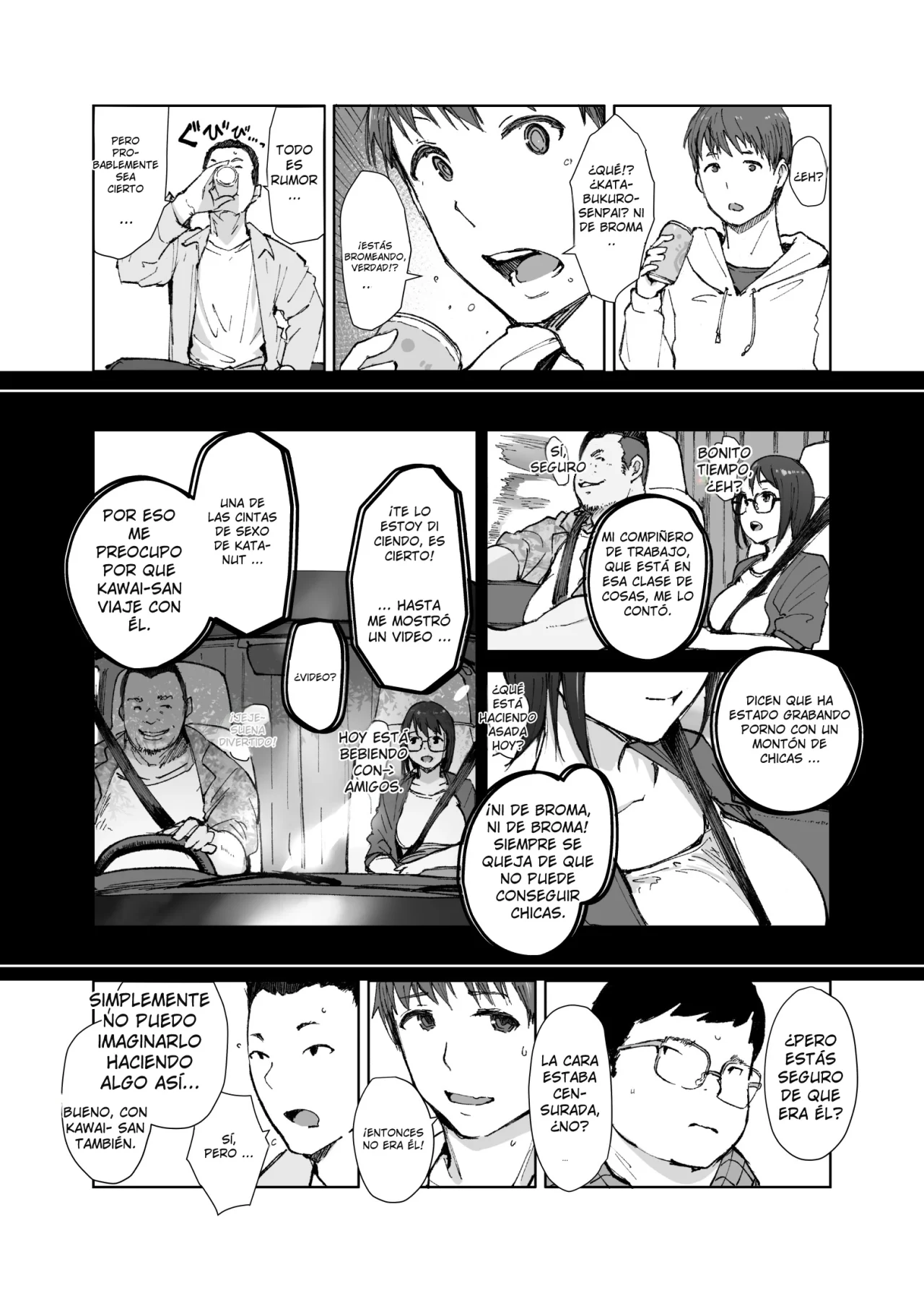 [Arakureta Monotachi (Arakure)] Senpai no Dekai Kuruma ga Boku no Kanojo o Nosete Hageshiku Yureru｜El Gran Auto de Senpai se Sacude Violentamente con Mi Novia Abordo [Spanish] [tumadre] [Digital] 图片编号 6