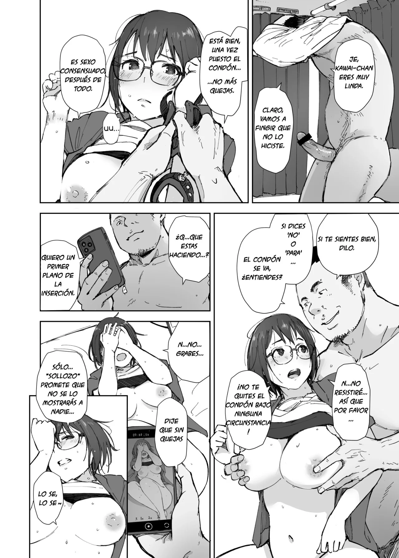 [Arakureta Monotachi (Arakure)] Senpai no Dekai Kuruma ga Boku no Kanojo o Nosete Hageshiku Yureru｜El Gran Auto de Senpai se Sacude Violentamente con Mi Novia Abordo [Spanish] [tumadre] [Digital] 图片编号 25