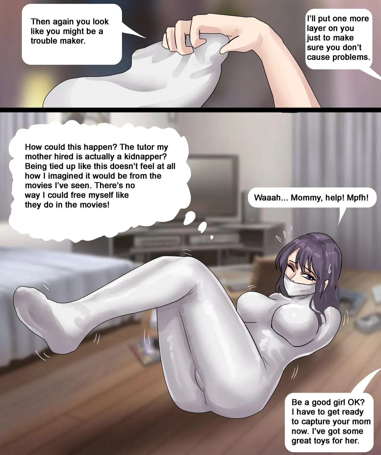 [King] Strange Tutor - A Beautiful Mother and Daughter Tricked and Bound (English) 7eme image