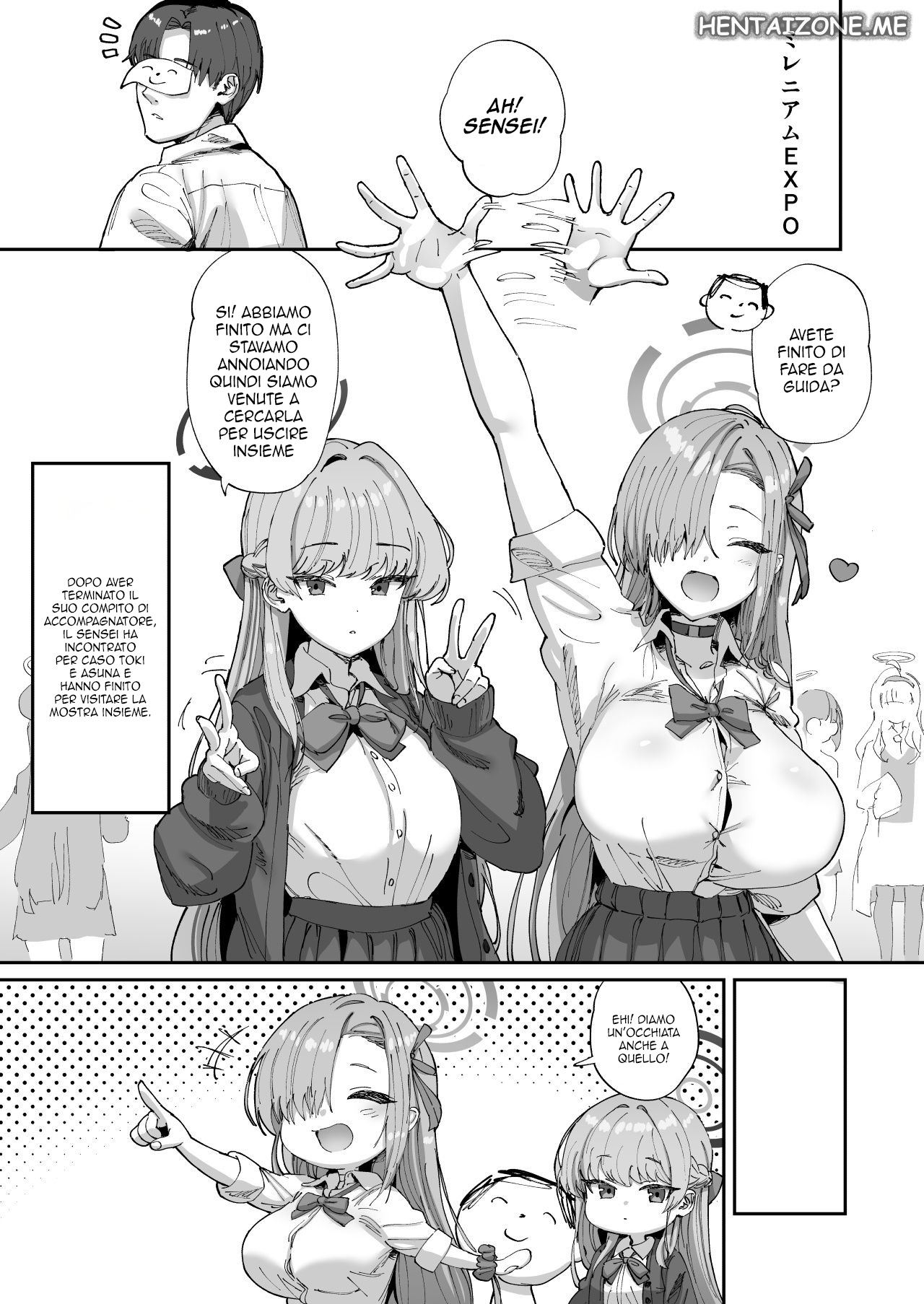 [Hikagemon (Tenpiboshi)] Asuna to Toki to Sex Shinai to Derarenai Heya | Il sensei e le sue due studentesse preferite (Blue Archive) [Italian] [Digital] numero di immagine  2