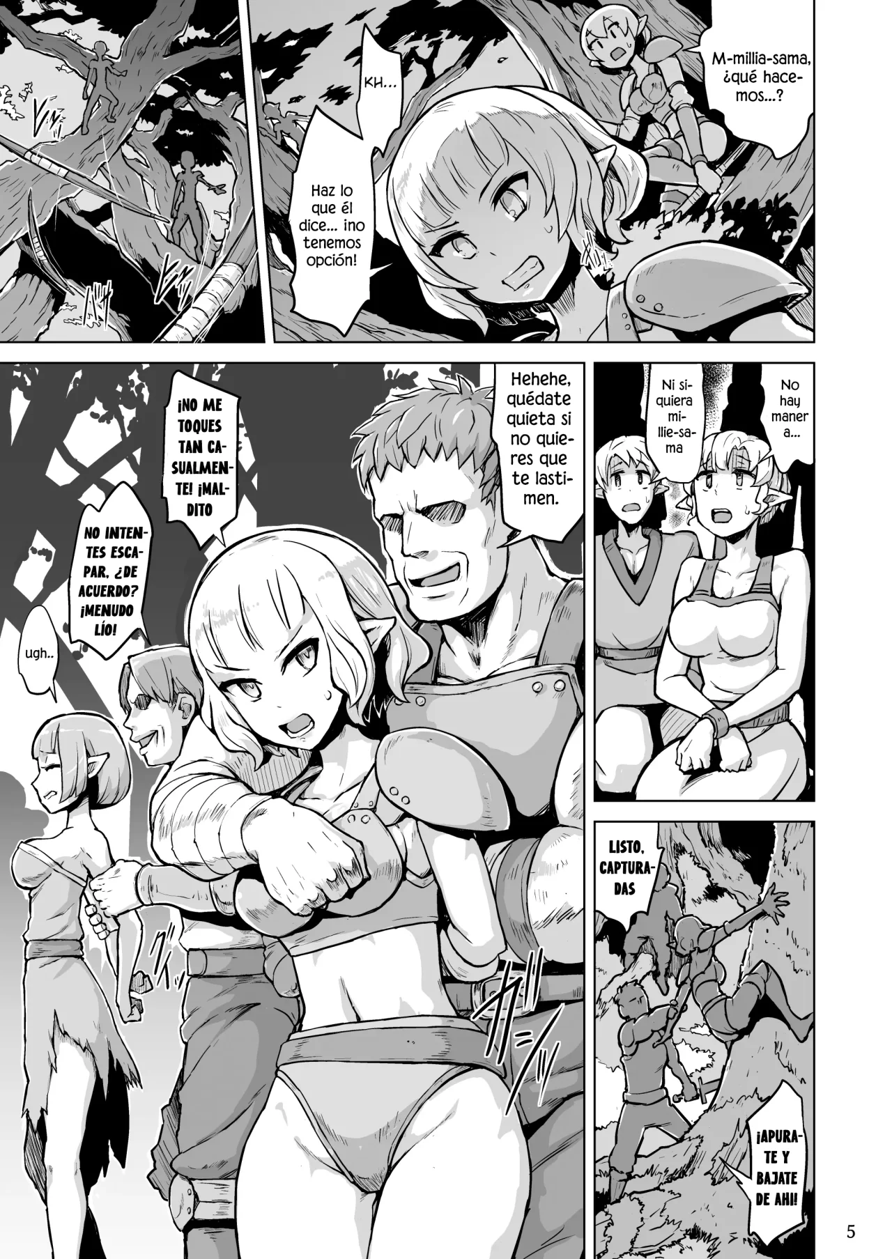 [V-SLASH (Yuugiri)] Inyoku ni Kuruishi Elf-tachi no Uta｜La canción de las Locas-lacivas Elfas [Spanish] [Elpis Eros Traduccion] [Digital] imagen número 6