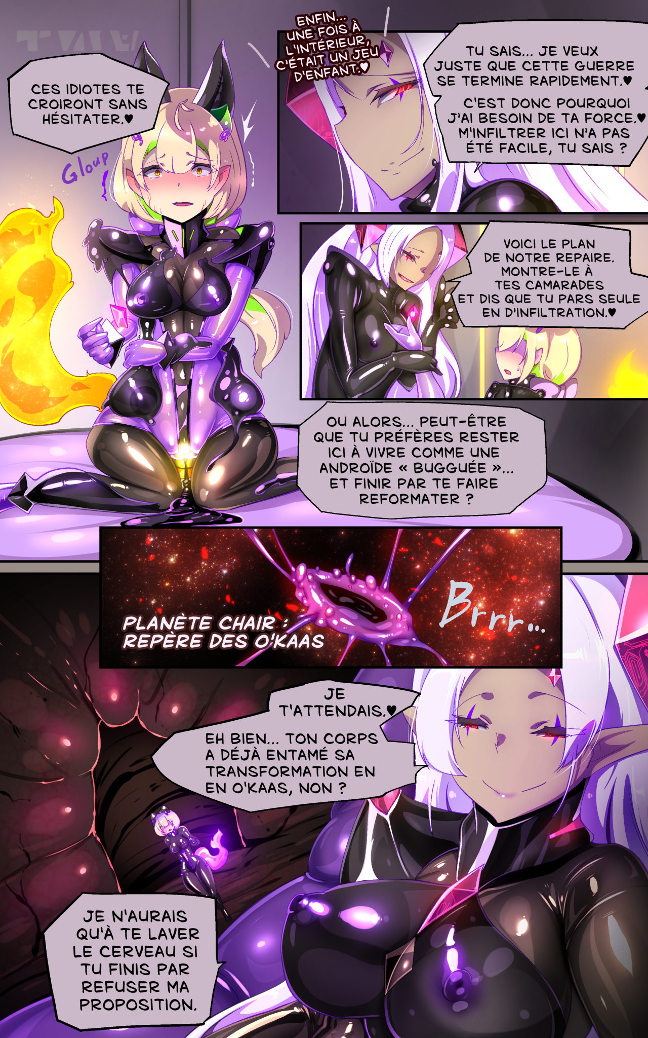 [やせうまロール] 戦闘アンドロイドにTS転生して、とってもえっちな目にあって悪堕ちする漫画-戦光兵女プリッケ・ツァーナ- [フランス翻訳] numero di immagine  25