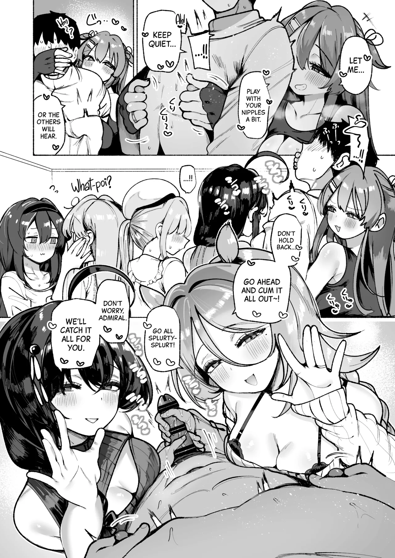 [Toto-taste (Suzuki Toto)] Shiratsuyu gata shimai to okota de yuuwaku sakusei H | Getting Teased and Milked Dry Under the Kotatsu by the Shiratsuyu-Class Sisters (Kantai Collection -KanColle-) [English] [Black Grimoires] 이미지 번호 9