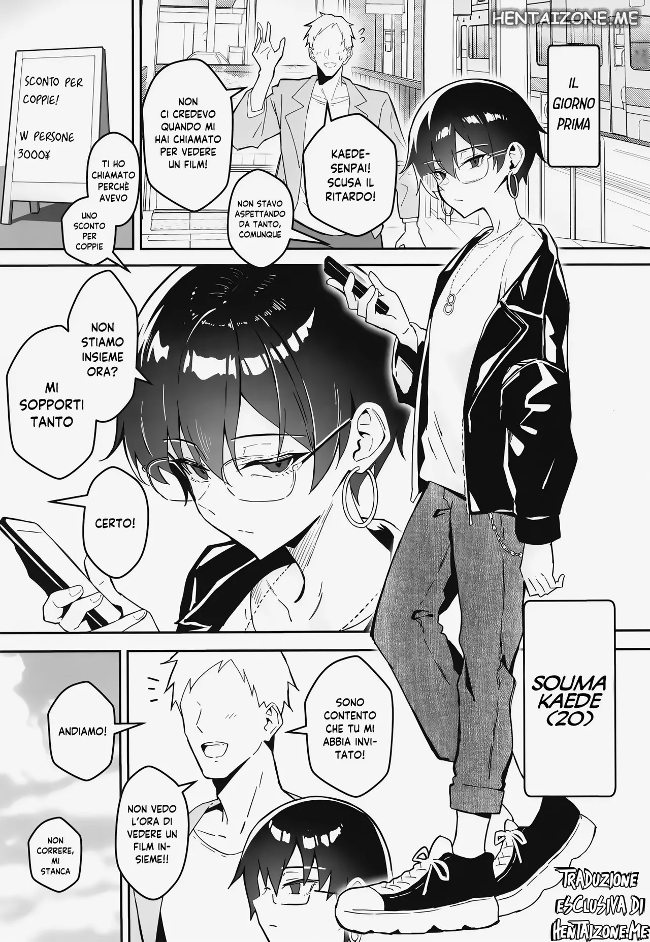 [Sukebe Hatsudenjo (Hatsuden Pengin)] Buaisou na Kakure Kyonyuu Boyish Kanojo to Taikutsu na Date | Un appuntamento con la mia ragazza ottusa e infantile [Italian] 이미지 번호 4