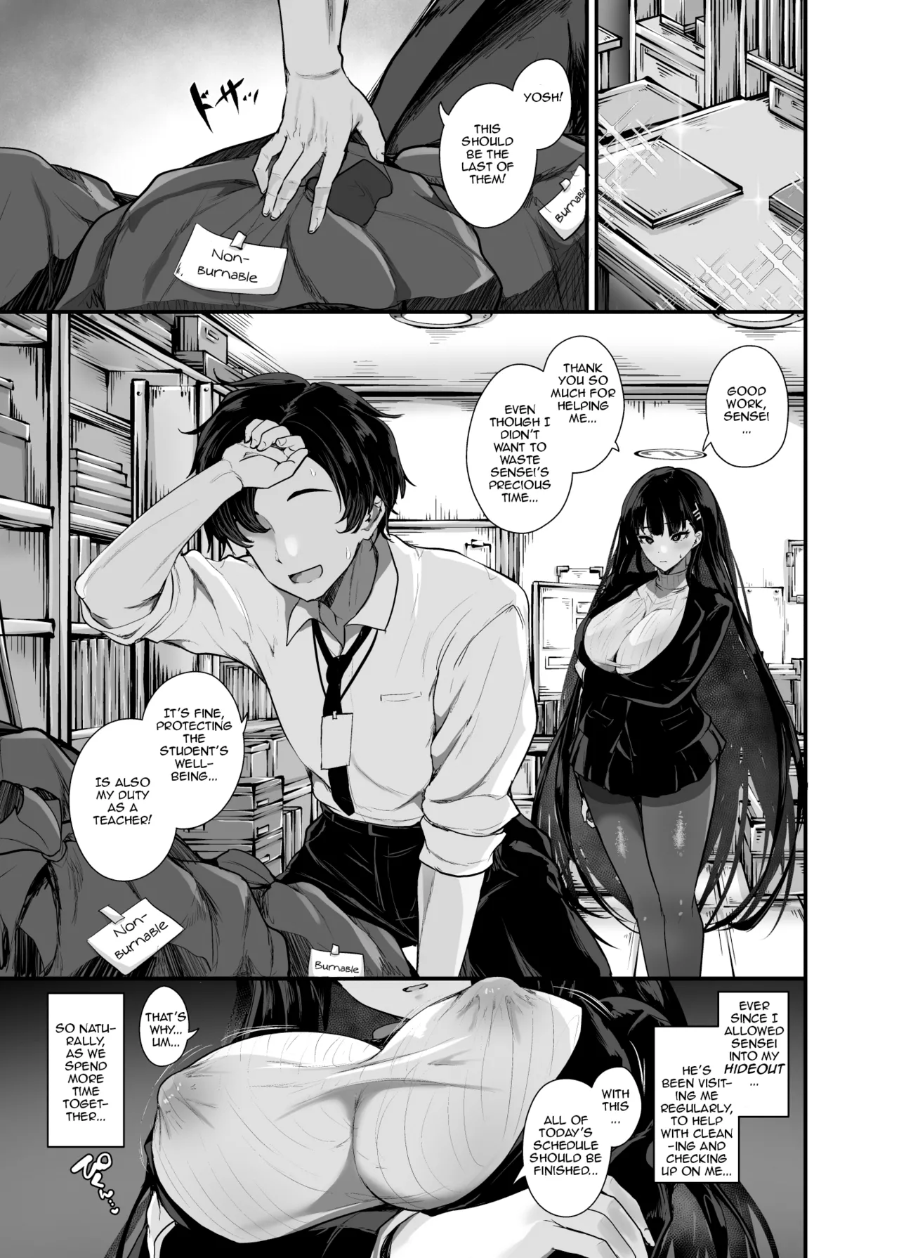 [Water Drop (MA-SA)] Futari no Kakeruga | A Secret Hideout Just for the Two of Us (Blue Archive) [English] [DeppoTL] imagen número 3