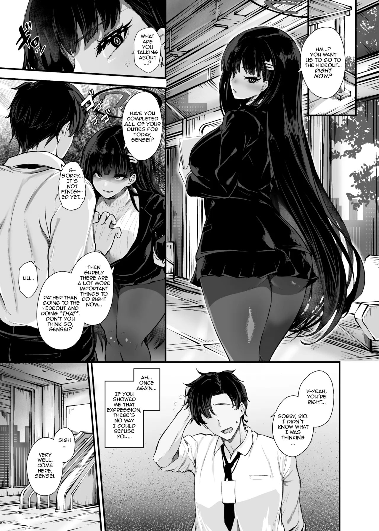 [Water Drop (MA-SA)] Futari no Kakeruga | A Secret Hideout Just for the Two of Us (Blue Archive) [English] [DeppoTL] imagen número 7