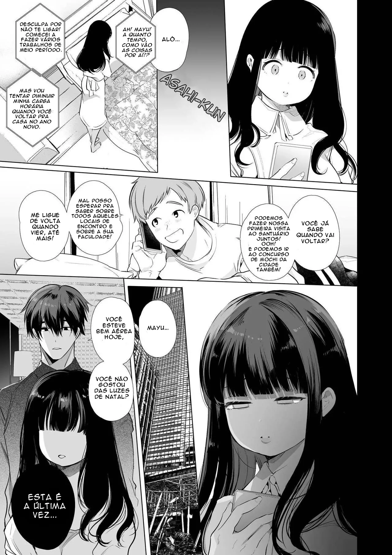 [Yatomomin (Yamamoto Tomomitsu)] Mayu-chan NTR ~Daigaku Shingaku no Tame Joukyou Shita Kanojo ga Onzoushi ni Tsukamari Dekiai Sarete Shimatta~ [Portuguese] 图片编号 56