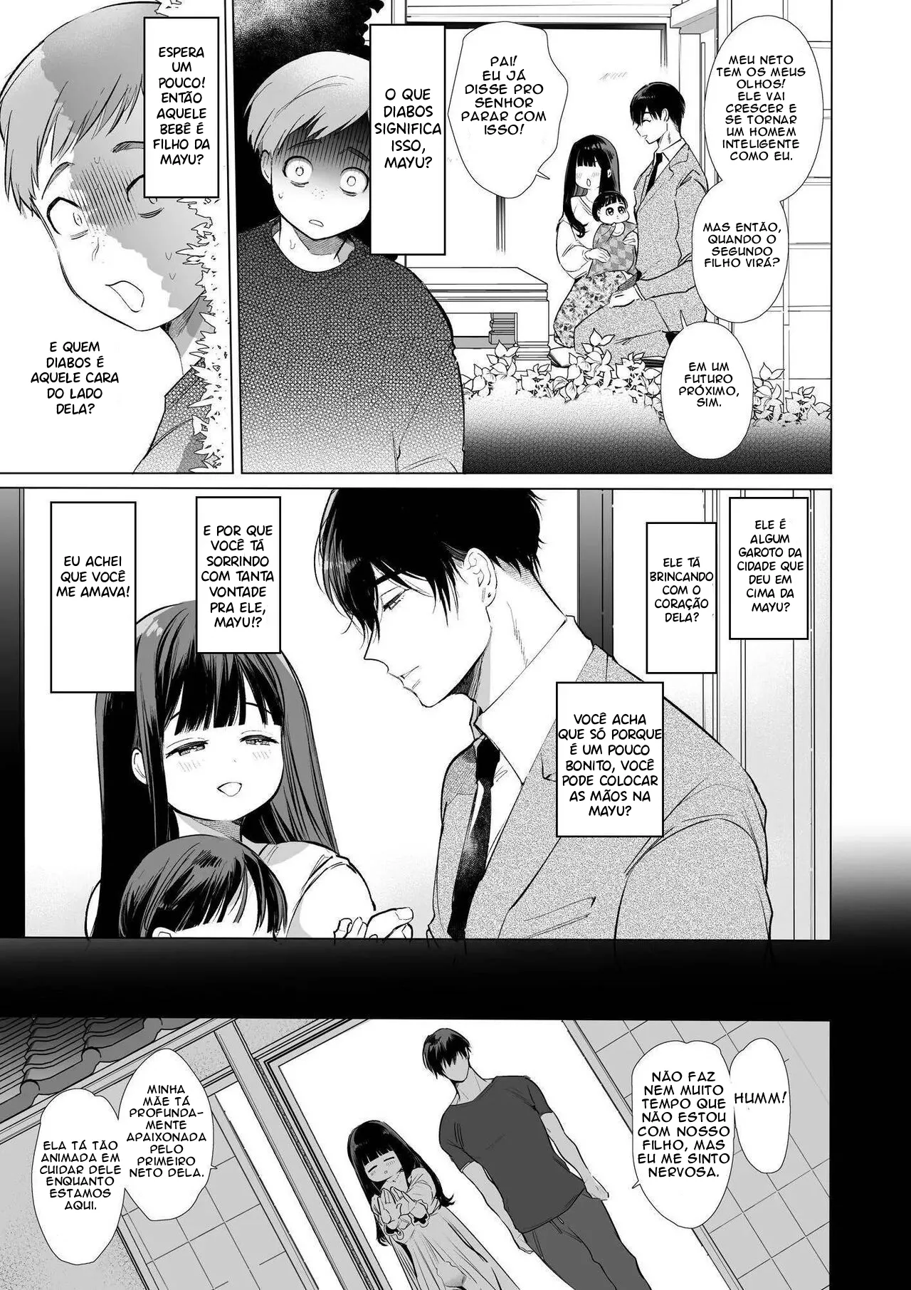 [Yatomomin (Yamamoto Tomomitsu)] Mayu-chan NTR ~Daigaku Shingaku no Tame Joukyou Shita Kanojo ga Onzoushi ni Tsukamari Dekiai Sarete Shimatta~ [Portuguese] 图片编号 74