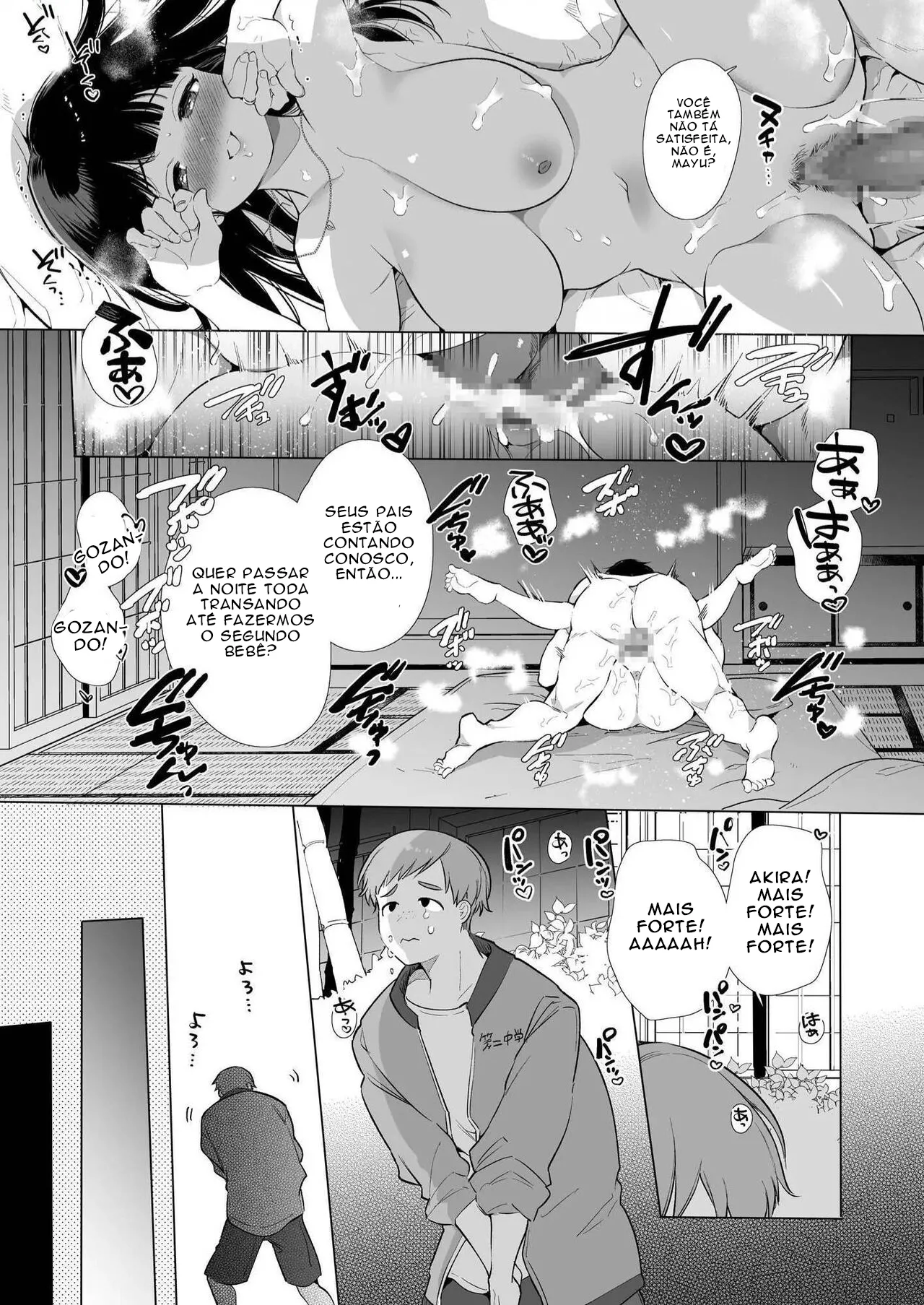 [Yatomomin (Yamamoto Tomomitsu)] Mayu-chan NTR ~Daigaku Shingaku no Tame Joukyou Shita Kanojo ga Onzoushi ni Tsukamari Dekiai Sarete Shimatta~ [Portuguese] 图片编号 82