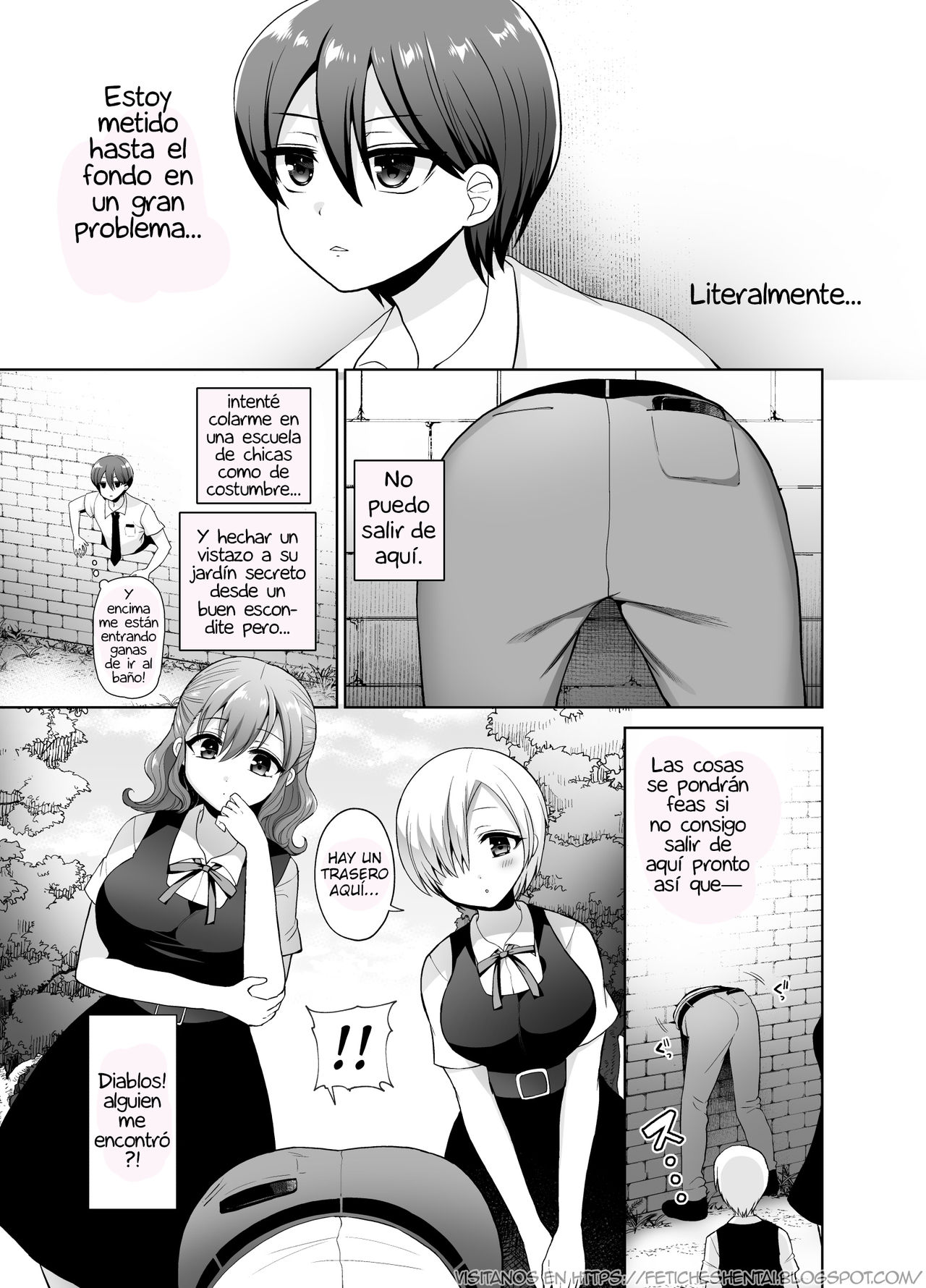 [Oshiruko Kan (Piririnegi)] Joshikou ni Shinnyuu Shiyou to Shitara Kabe ni Hamatte Futanari Jogakusei no Nikubenki ni Saretandaga [Spanish] [Digital] изображение № 3
