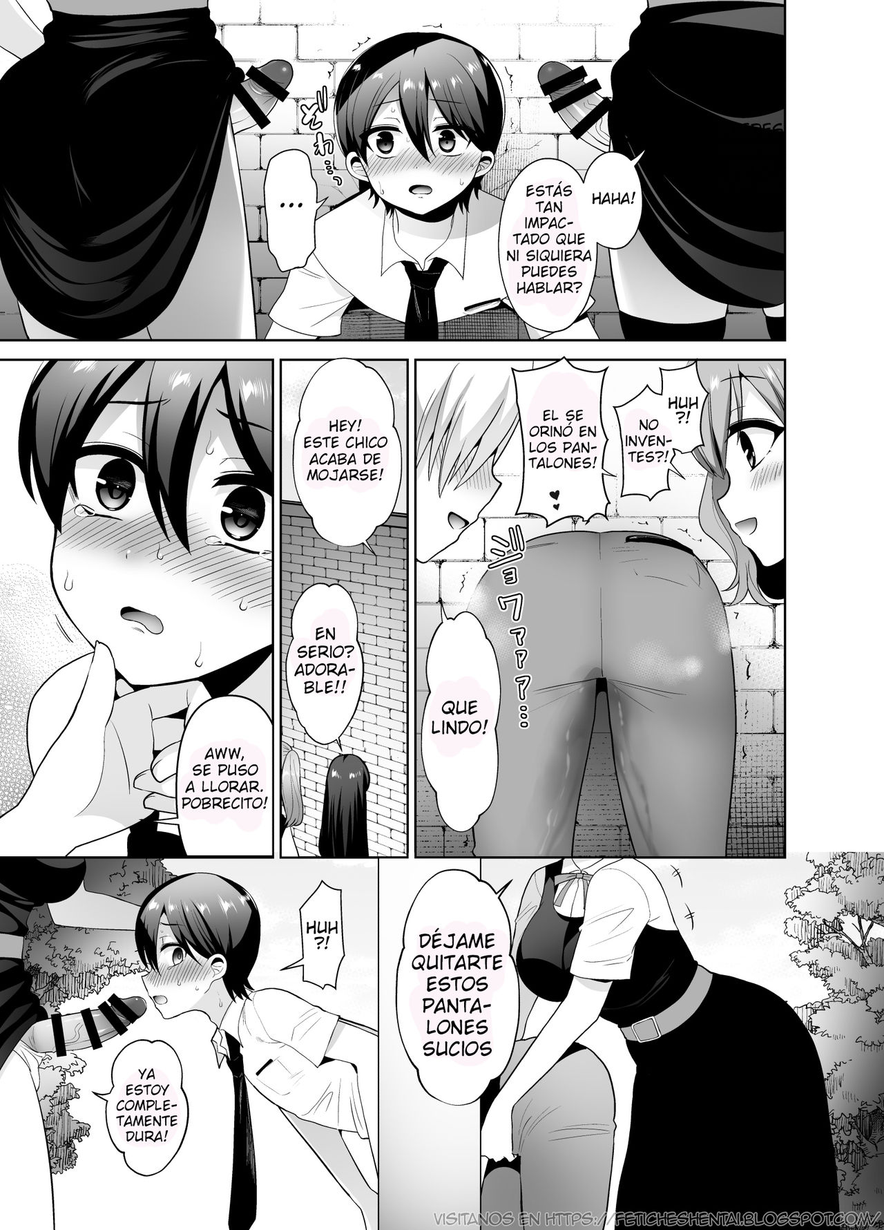 [Oshiruko Kan (Piririnegi)] Joshikou ni Shinnyuu Shiyou to Shitara Kabe ni Hamatte Futanari Jogakusei no Nikubenki ni Saretandaga [Spanish] [Digital] изображение № 7