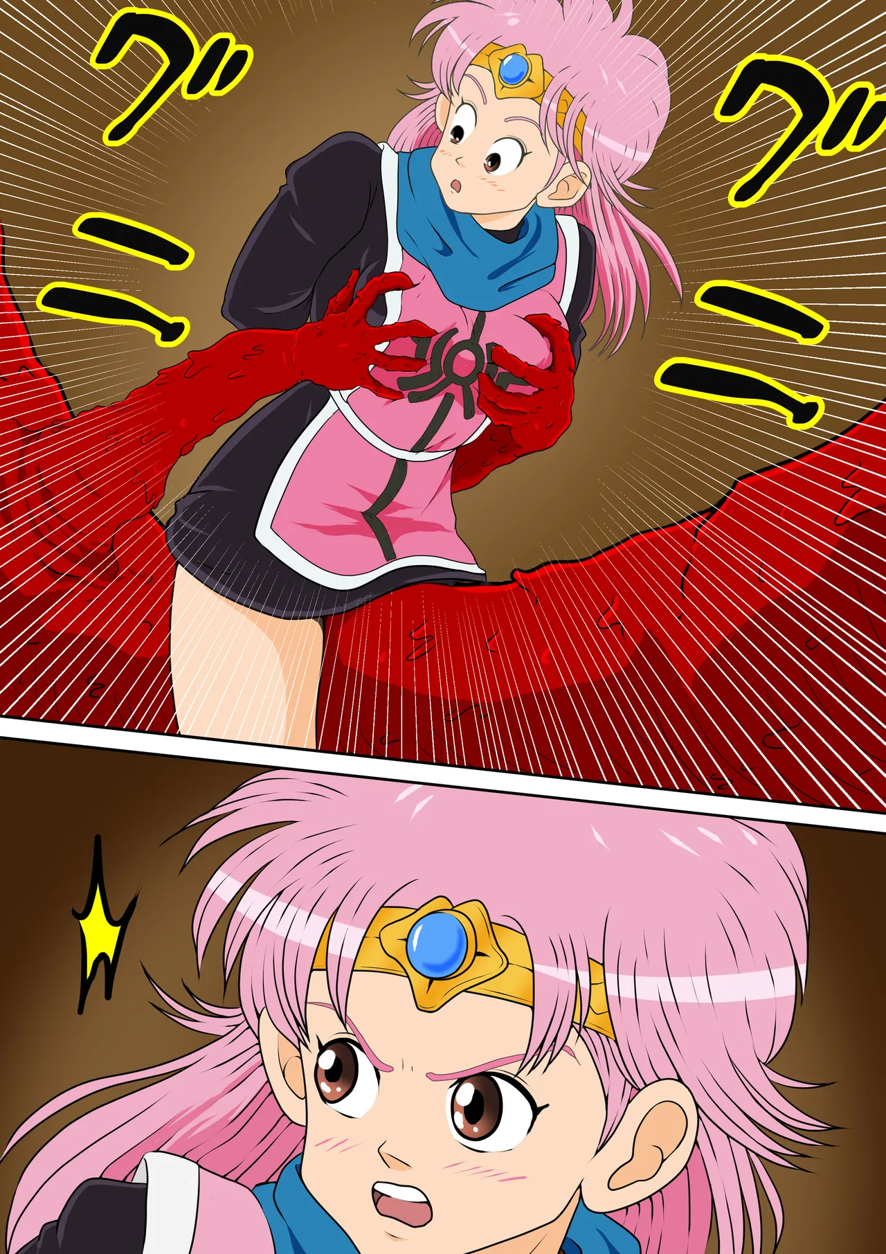 [2次透け] 性欲に溺れるまで100ぺージ以上 絶対落ちない僧侶戦士を淫乱屈服 最初の21ページ (ドラゴンクエスト ダイの大冒険) image number 26