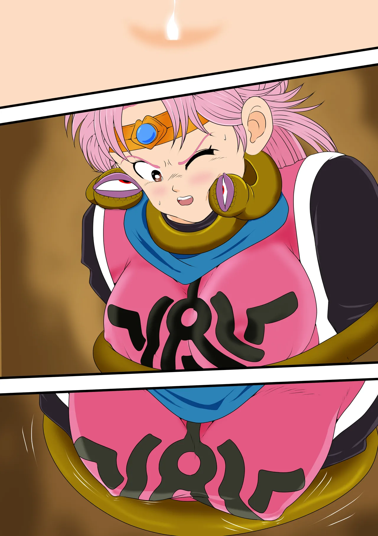 [2次透け] 性欲に溺れるまで100ぺージ以上 絶対落ちない僧侶戦士を淫乱屈服 最初の21ページ (ドラゴンクエスト ダイの大冒険) image number 44