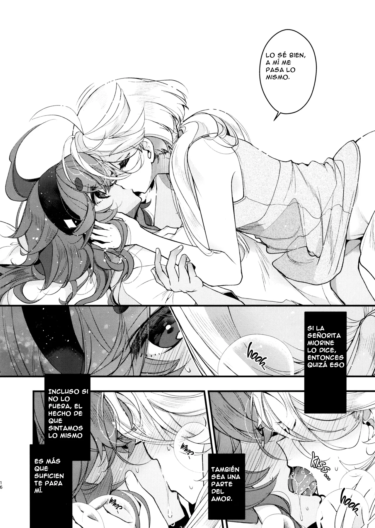 (C103) [Alkaloid (Izumiya Otoha)] Koi to Yobu ni wa | Too Deep to Call Love (Mobile Suit Gundam: The Witch from Mercury) [Spanish](CristoferDeLosAndes) Bildnummer 16