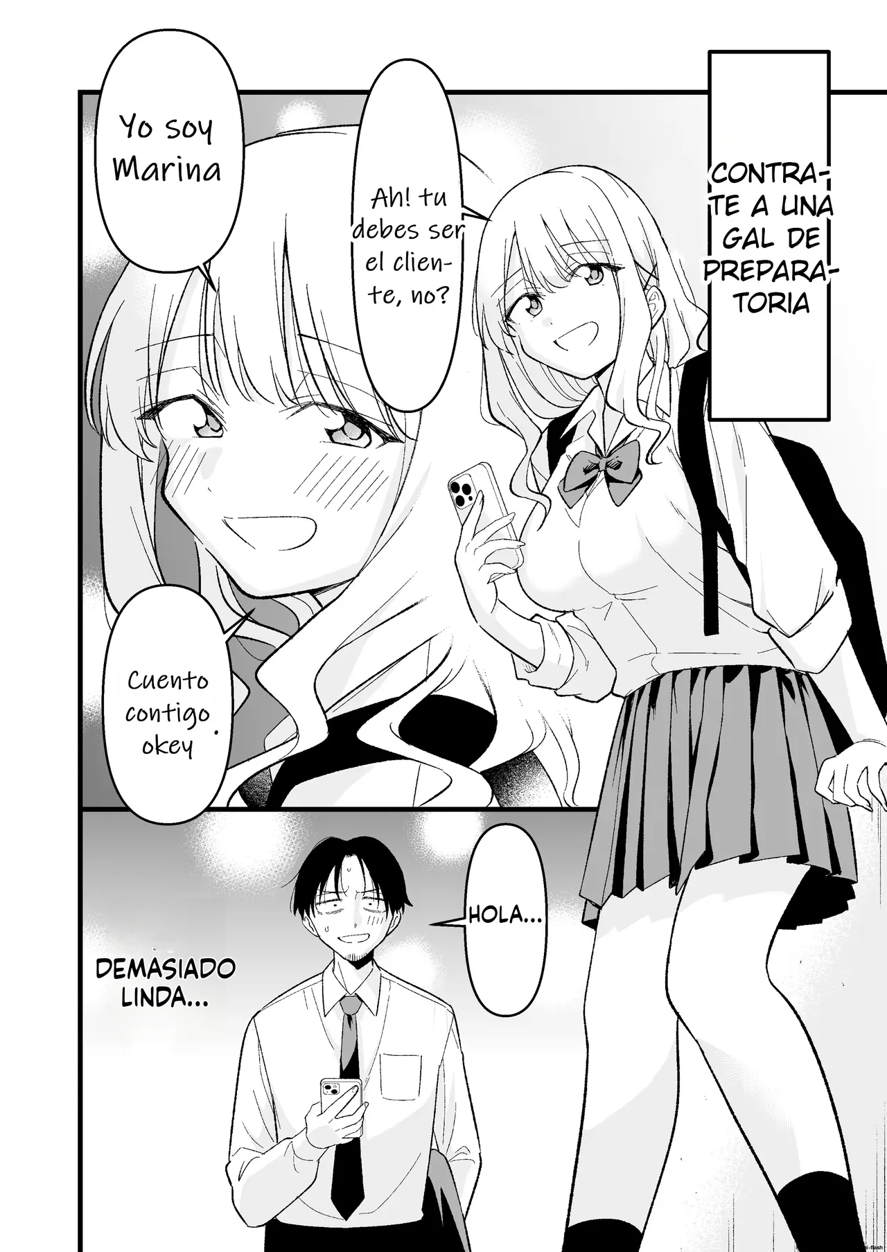 [Oyuhige] Shinitagari Shachiku datta Ore wa Hikari no Papakatsu Gal ni Ikasareru｜Un Esclavo corporativo Suicida que fue salvado por una Gal en una cita pagada [Spanish] [Me Banearon x P3NDEJ0] 图片编号 3