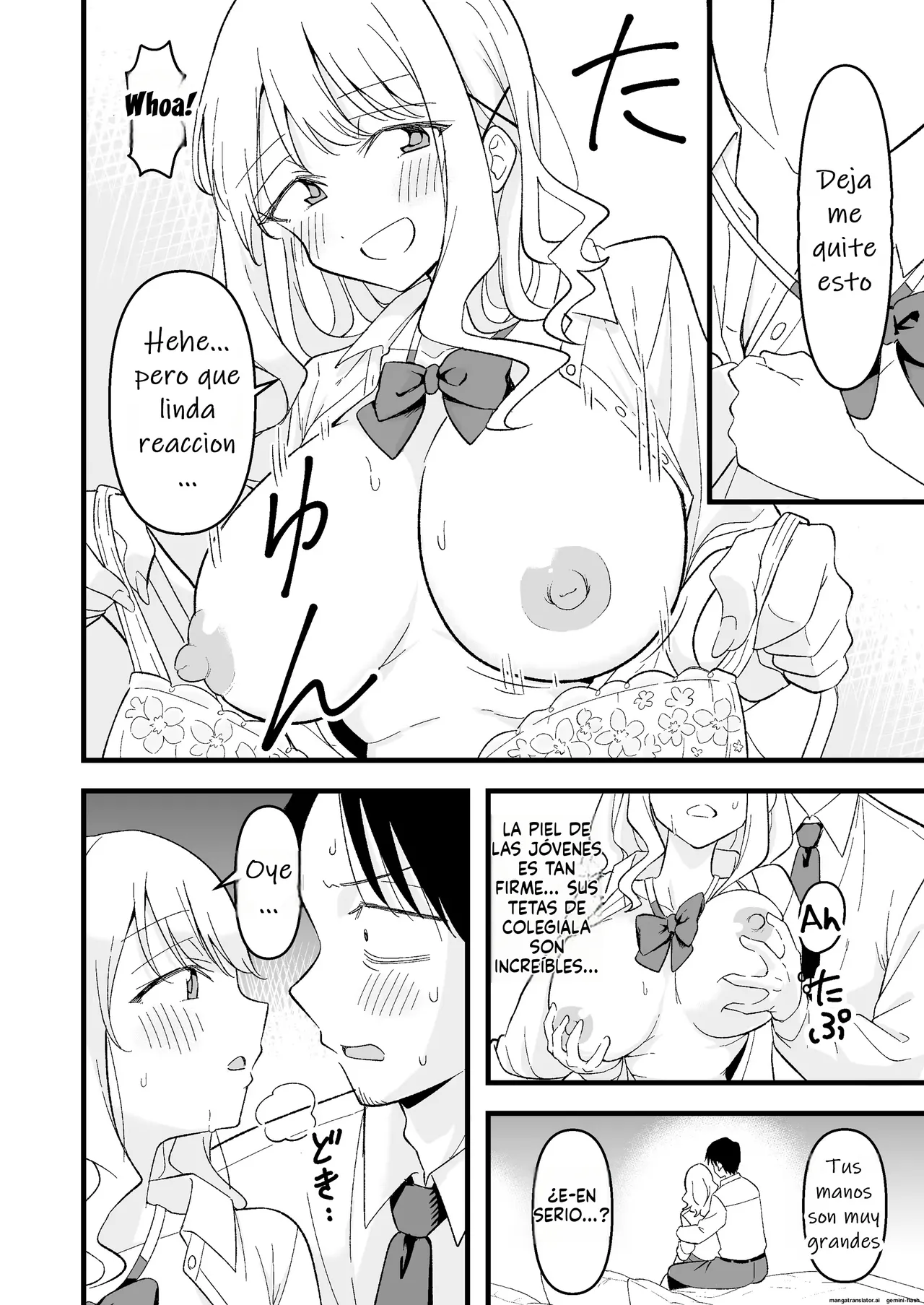 [Oyuhige] Shinitagari Shachiku datta Ore wa Hikari no Papakatsu Gal ni Ikasareru｜Un Esclavo corporativo Suicida que fue salvado por una Gal en una cita pagada [Spanish] [Me Banearon x P3NDEJ0] 图片编号 9