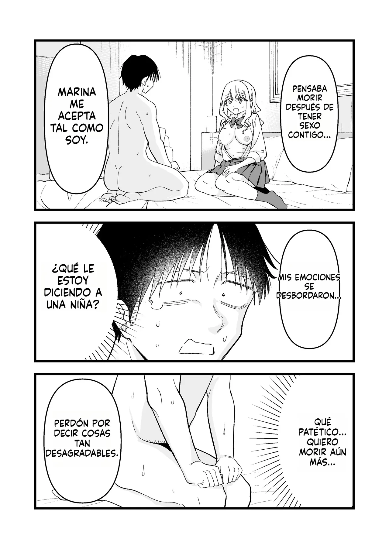 [Oyuhige] Shinitagari Shachiku datta Ore wa Hikari no Papakatsu Gal ni Ikasareru｜Un Esclavo corporativo Suicida que fue salvado por una Gal en una cita pagada [Spanish] [Me Banearon x P3NDEJ0] 图片编号 23