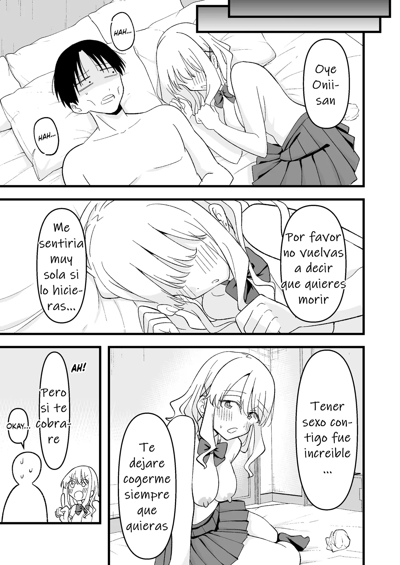 [Oyuhige] Shinitagari Shachiku datta Ore wa Hikari no Papakatsu Gal ni Ikasareru｜Un Esclavo corporativo Suicida que fue salvado por una Gal en una cita pagada [Spanish] [Me Banearon x P3NDEJ0] 图片编号 42