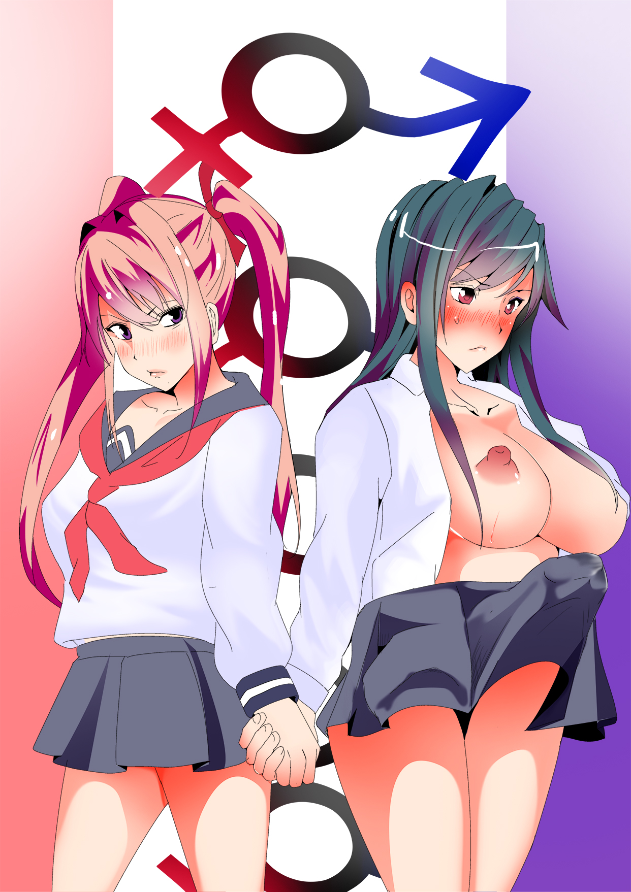 [Itcha o Murasaki Imo Ren new] Jotaika (Futanari) na Ore to Etchi na Osananajimi image number 2