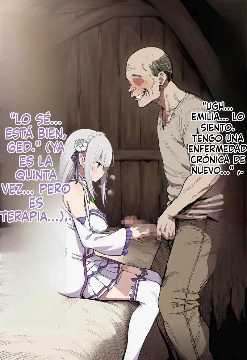 [AImalin 美少女がキモ男に妊娠させられる] The noble half-elf Emilia is deceived by a remote peasant old man and forced into marriage [AI Generated] Bildnummer 65