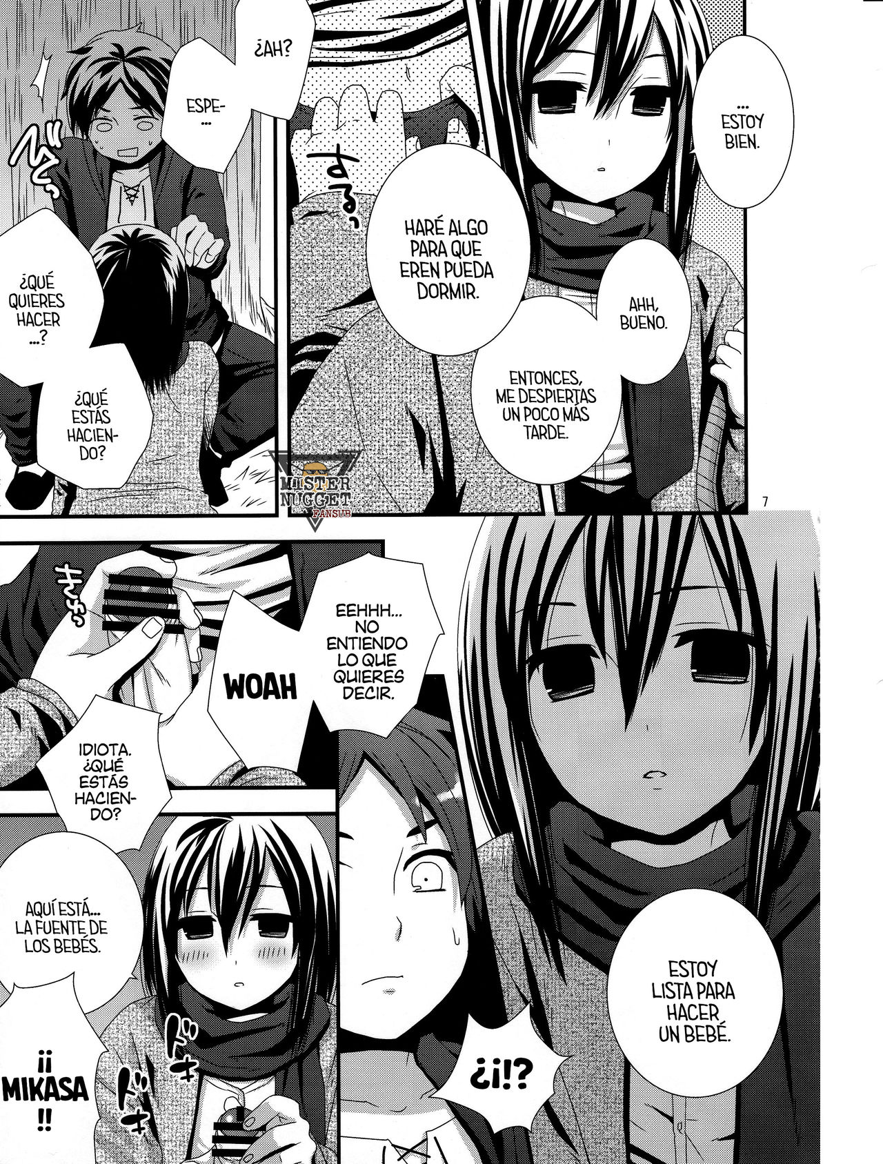 (C84) [Wasei Nekohime (Saeki Kura)] Eren no Tame Nara Nandemo Sasete (Shingeki No Kyojin) [Spanish] [Mister Nugget] image number 9