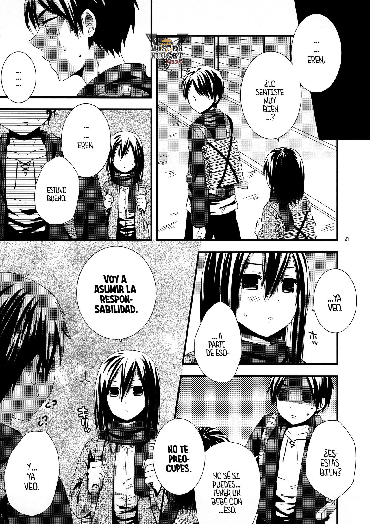 (C84) [Wasei Nekohime (Saeki Kura)] Eren no Tame Nara Nandemo Sasete (Shingeki No Kyojin) [Spanish] [Mister Nugget] image number 23