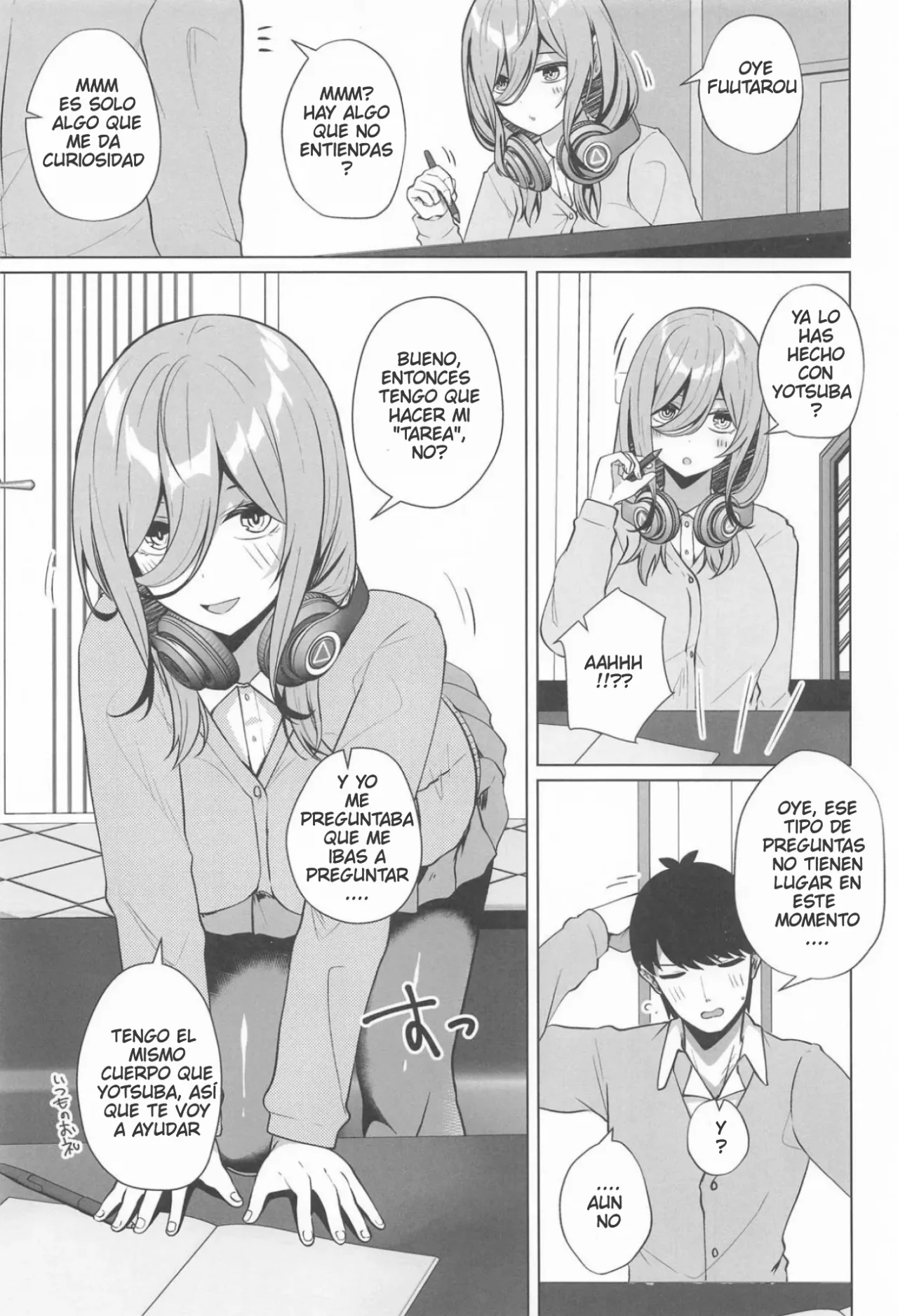 (C107) [Sakura Garden (Shirosuzu)] Fuutarou no Koto Watashi ga Morau kara｜Yo me Encargaré de Fuutarou (Gotoubun no Hanayome) [Spanish] [Darkss 153] image number 2